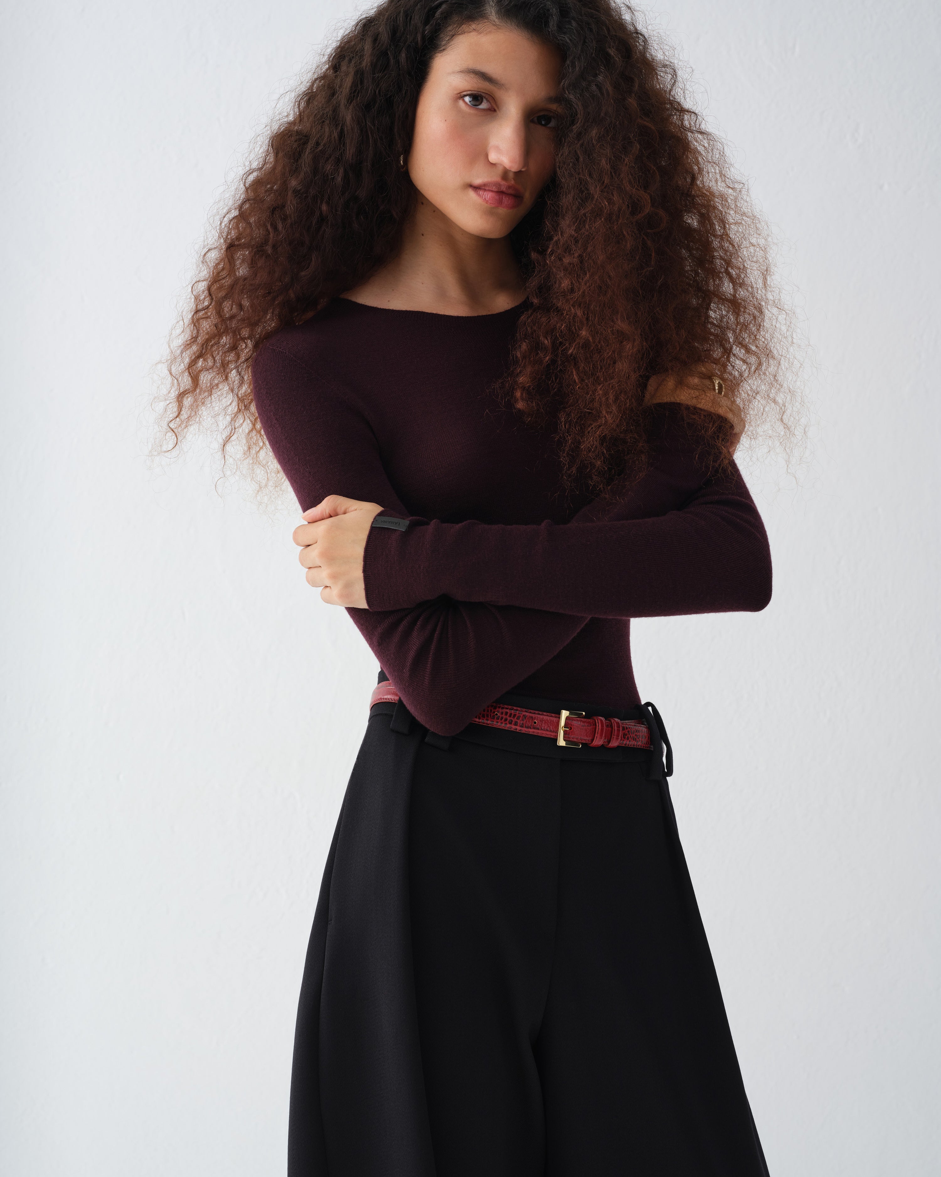 NANCY BURGUNDY LONGSLEEVE