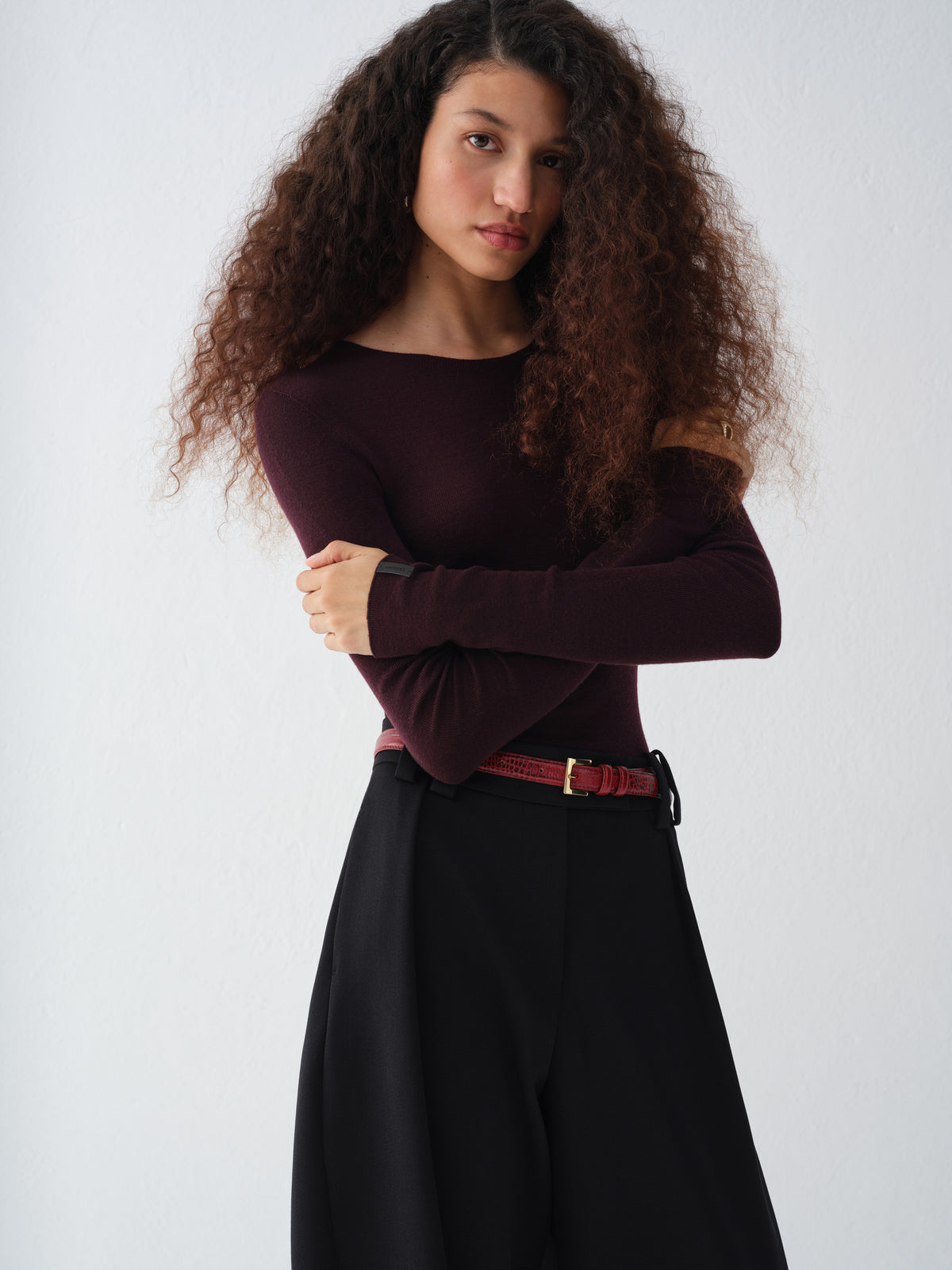 NANCY BURGUNDY LONGSLEEVE