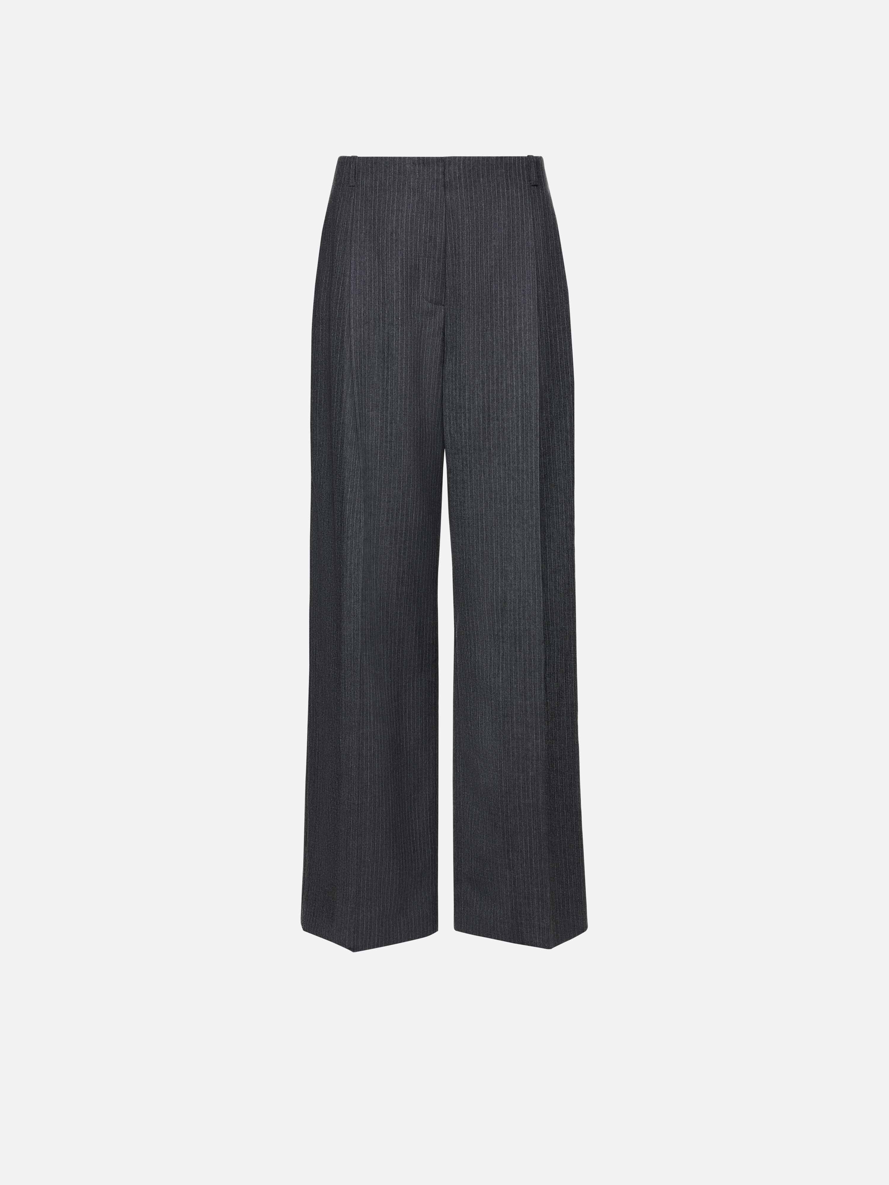 SPODNIE GARNITUROWE CLIVE DARK GREY MELANGE