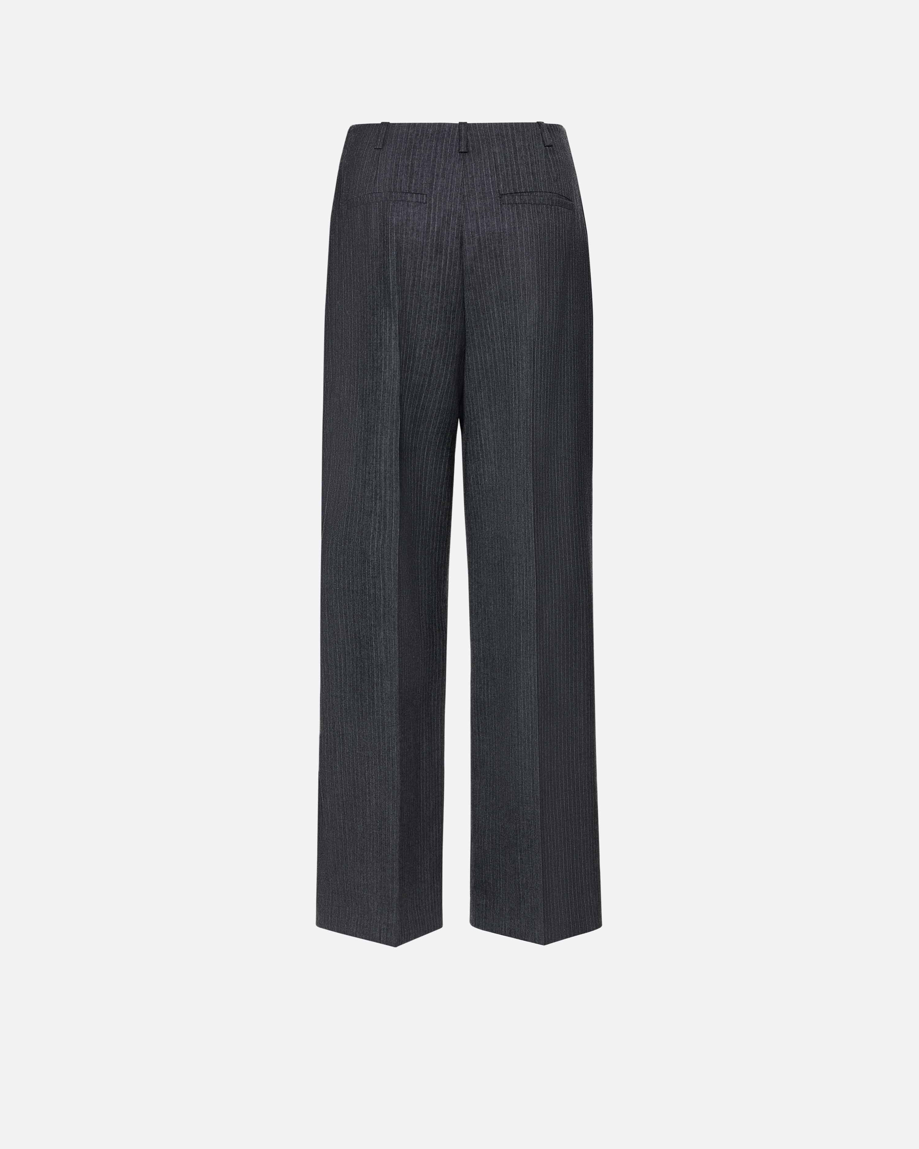 SPODNIE GARNITUROWE CLIVE DARK GREY MELANGE