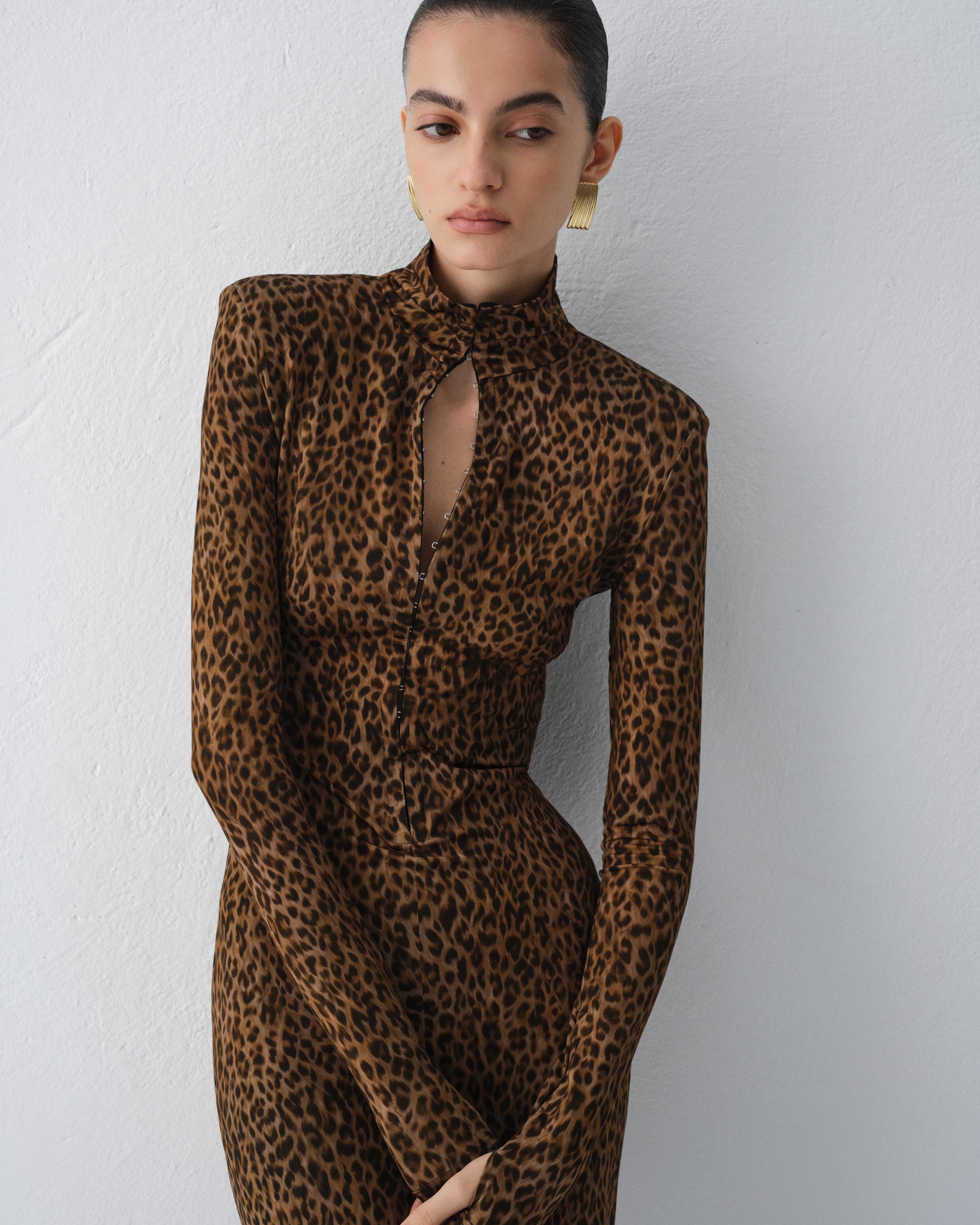 SUKIENKA NORA LEOPARD PRINT
