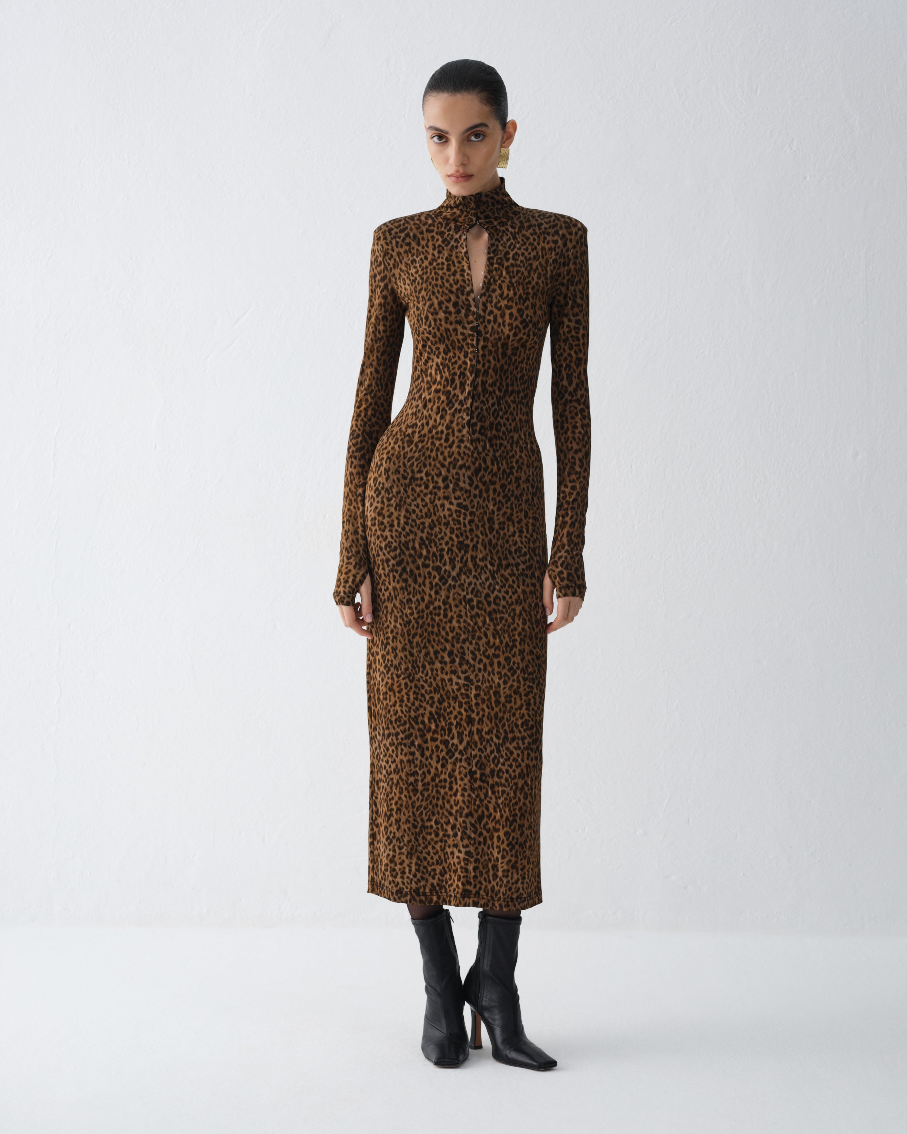 SUKIENKA NORA LEOPARD PRINT