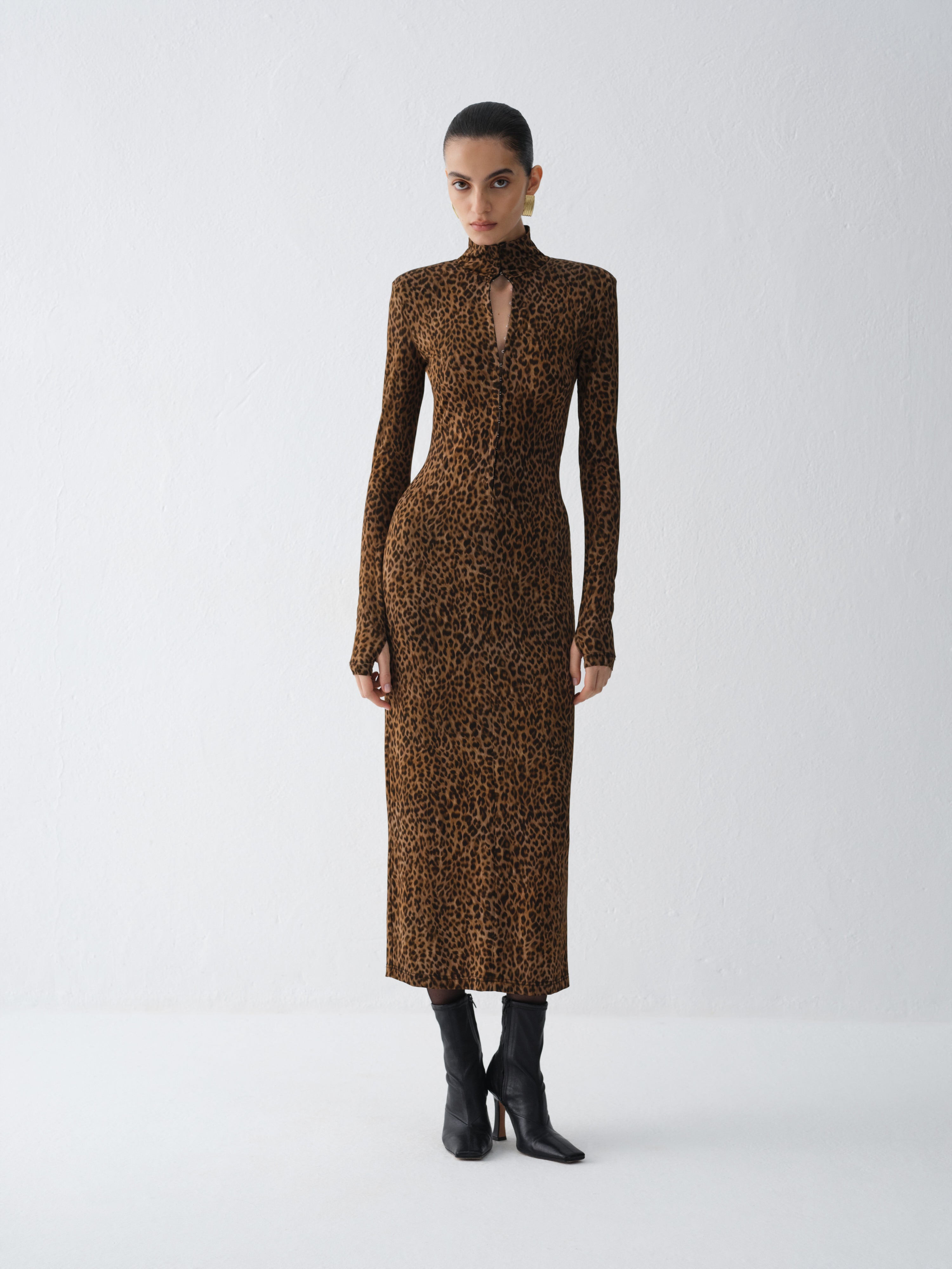 SUKIENKA NORA LEOPARD PRINT