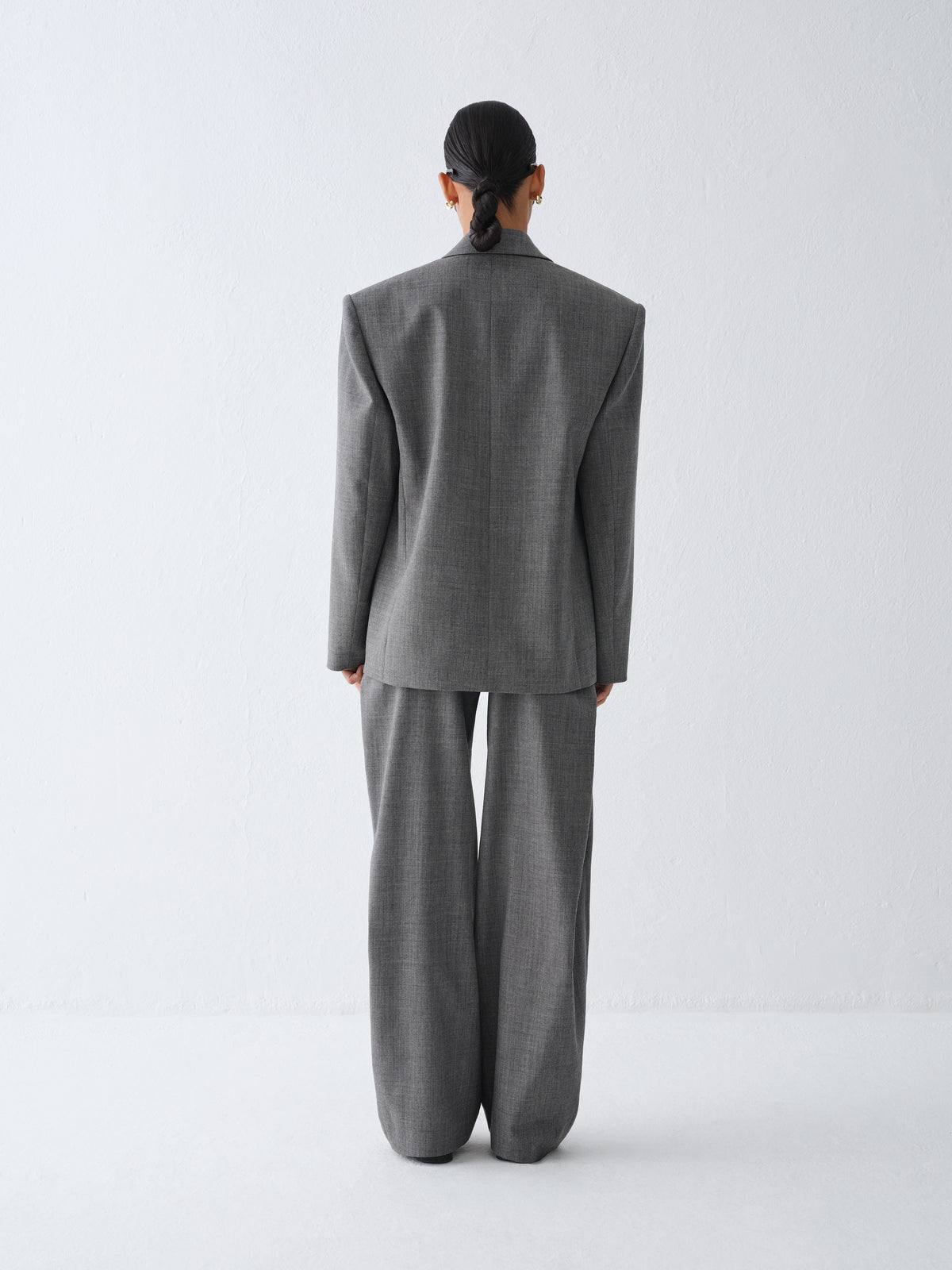 SPODNIE GARNITUROWE WELLS GREY MELANGE