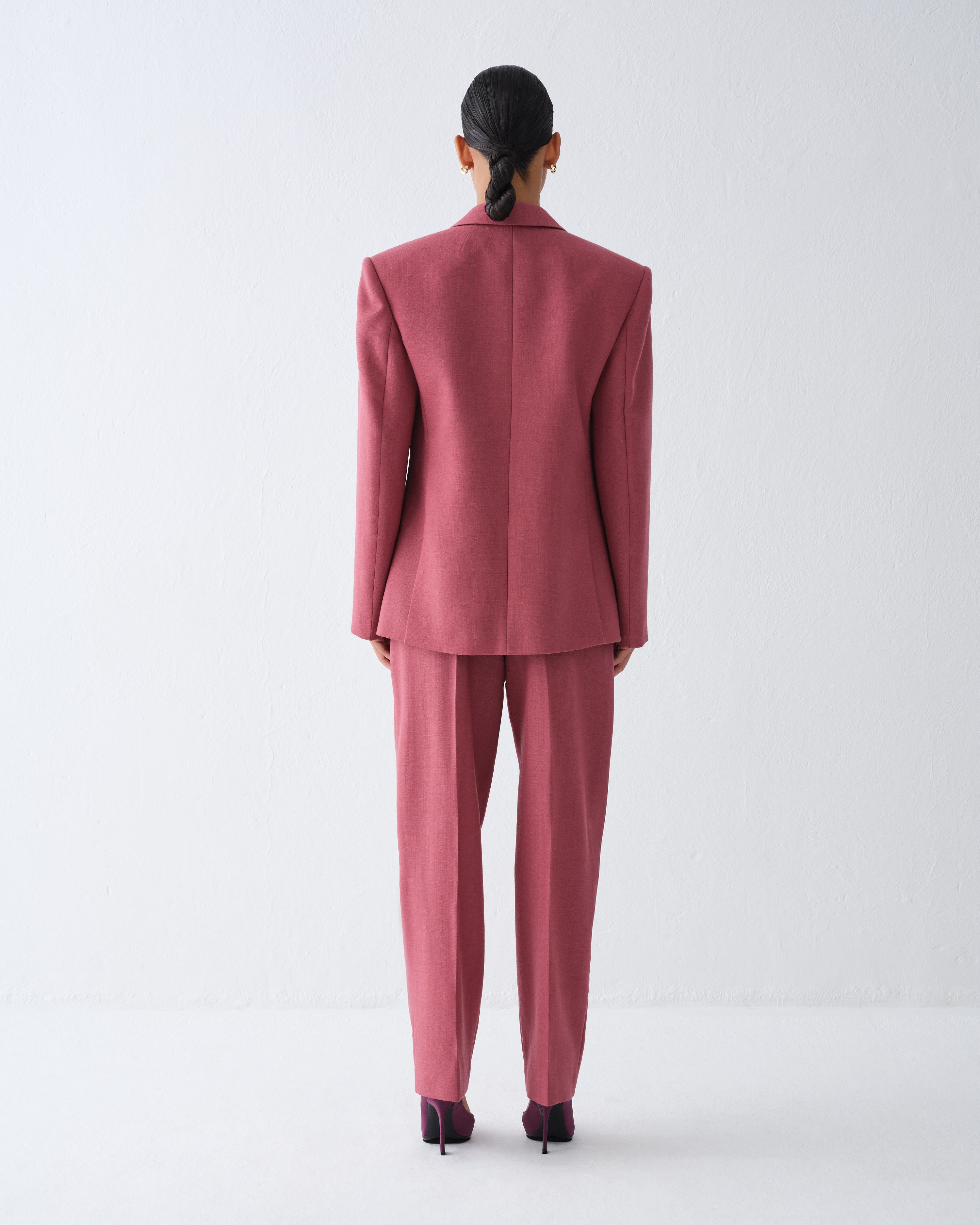 RENZO DUSTY PINK SUIT TROUSERS