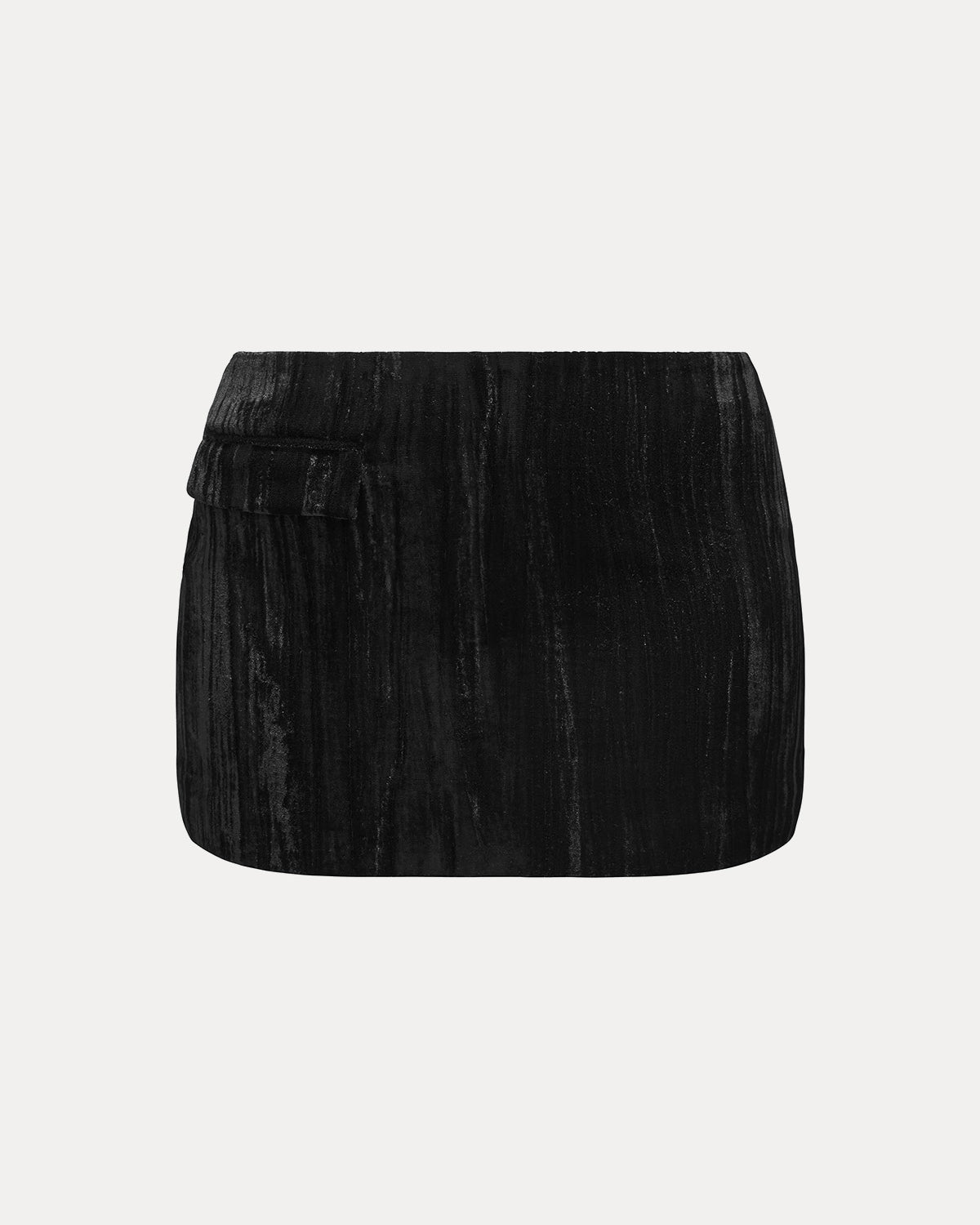 WELUROWA SPÓDNICA MINI BLACK