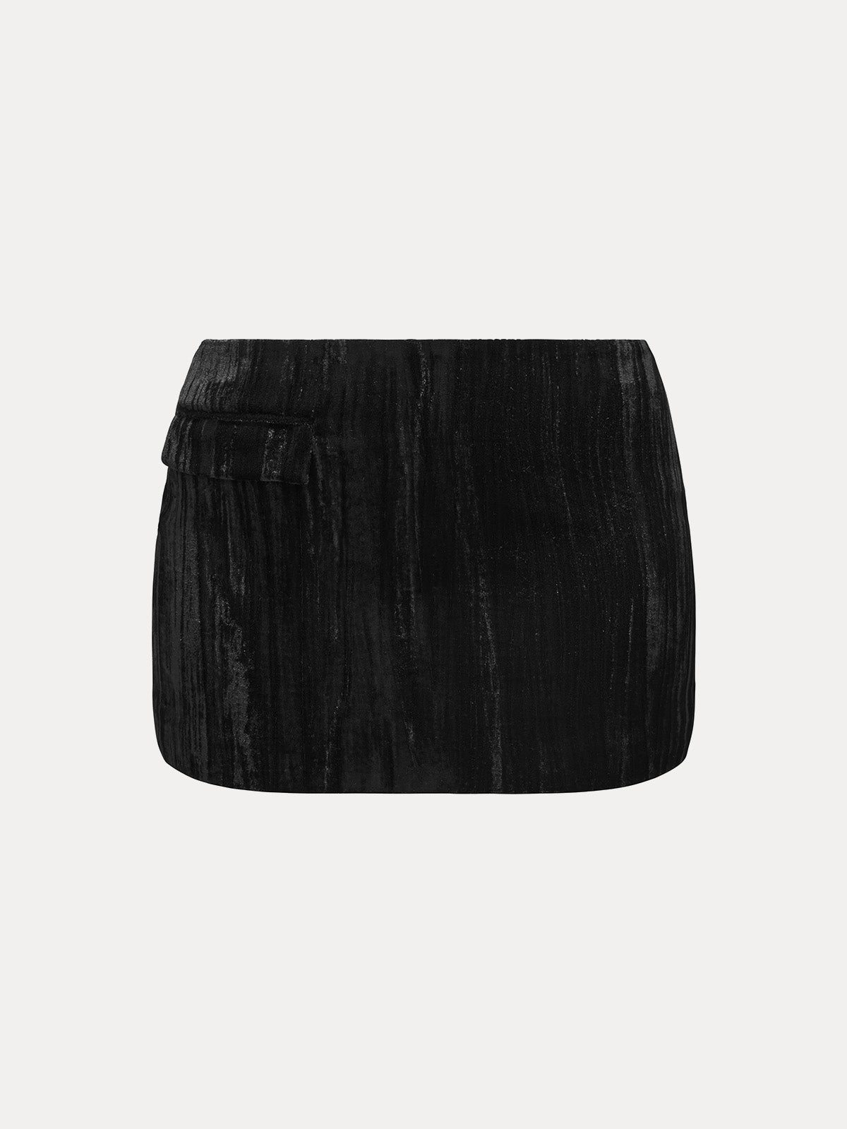 WELUROWA SPÓDNICA MINI BLACK