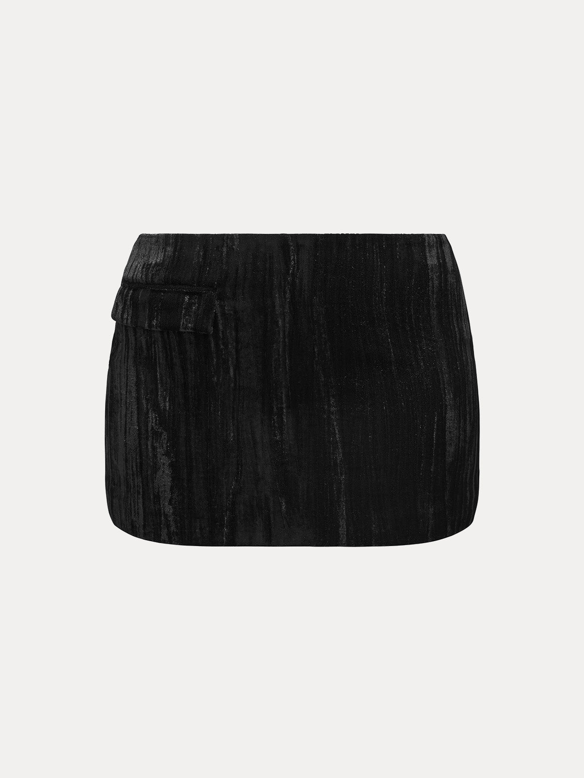 WELUROWA SPÓDNICA MINI BLACK