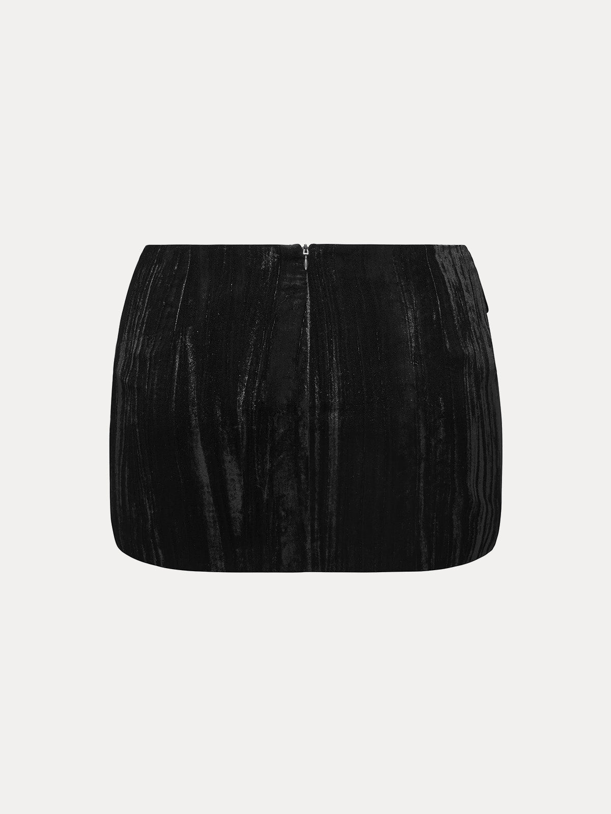 WELUROWA SPÓDNICA MINI BLACK