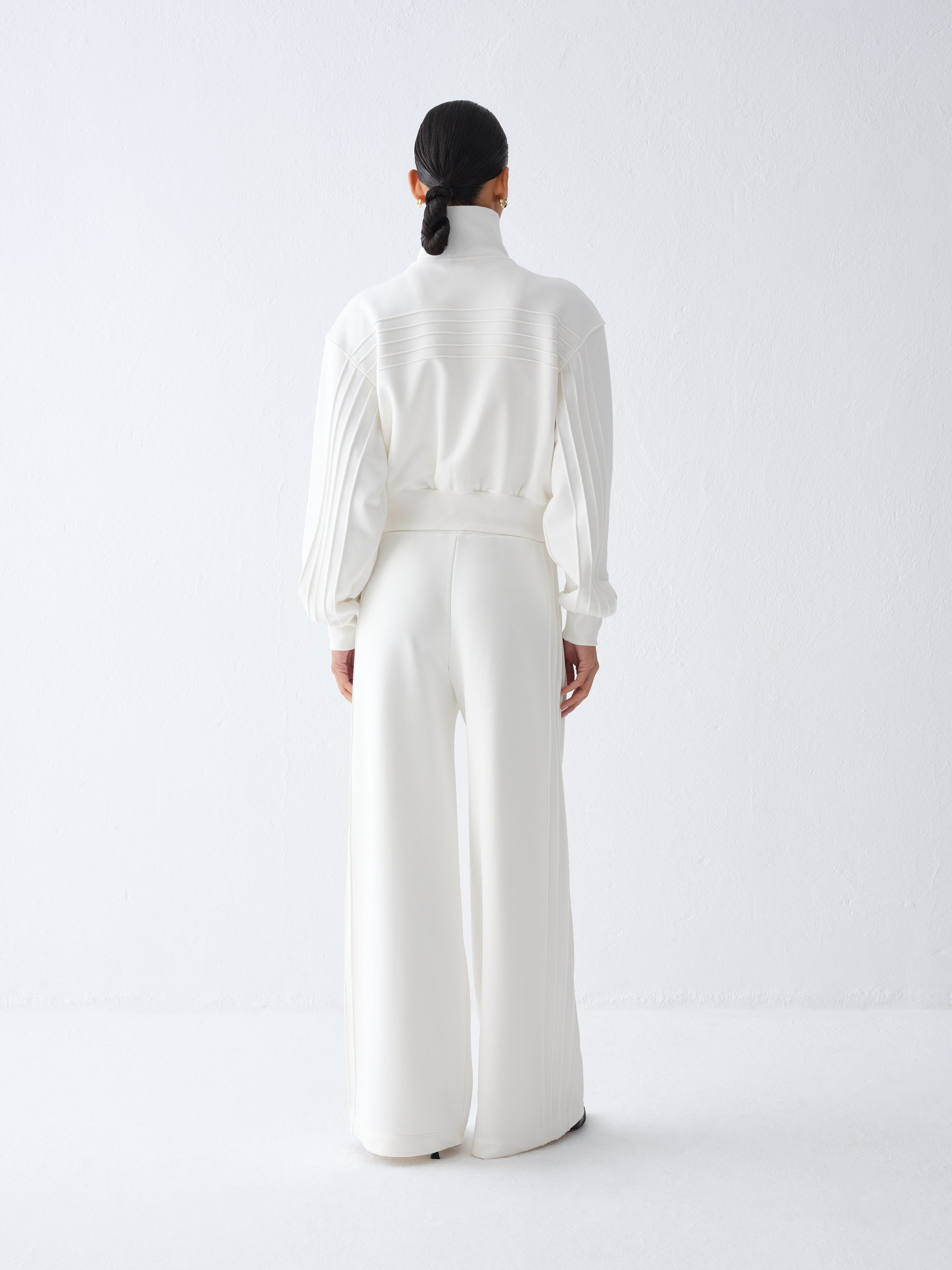 SPODNIE DRESOWE TUCK OFF-WHITE