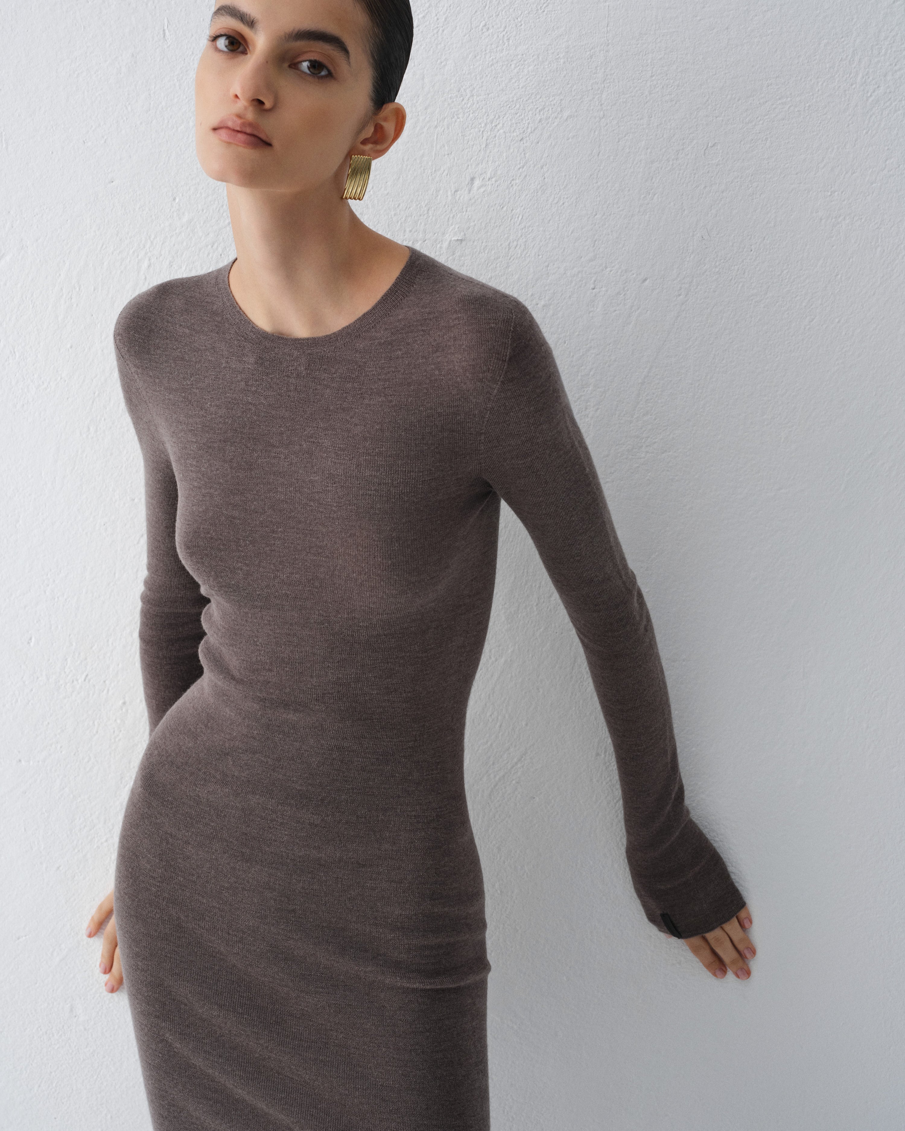 POLLY TAUPE DRESS