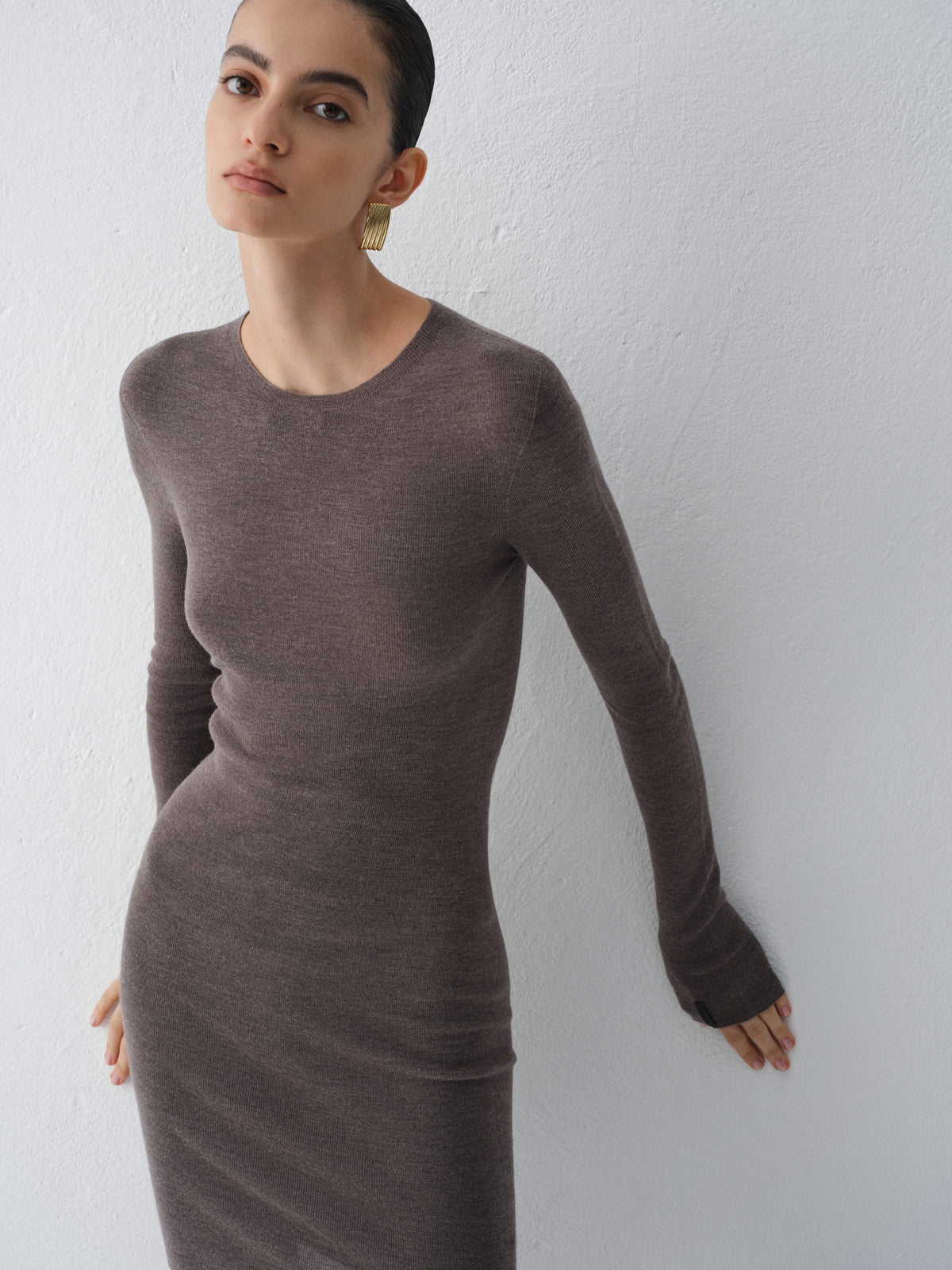 POLLY TAUPE DRESS
