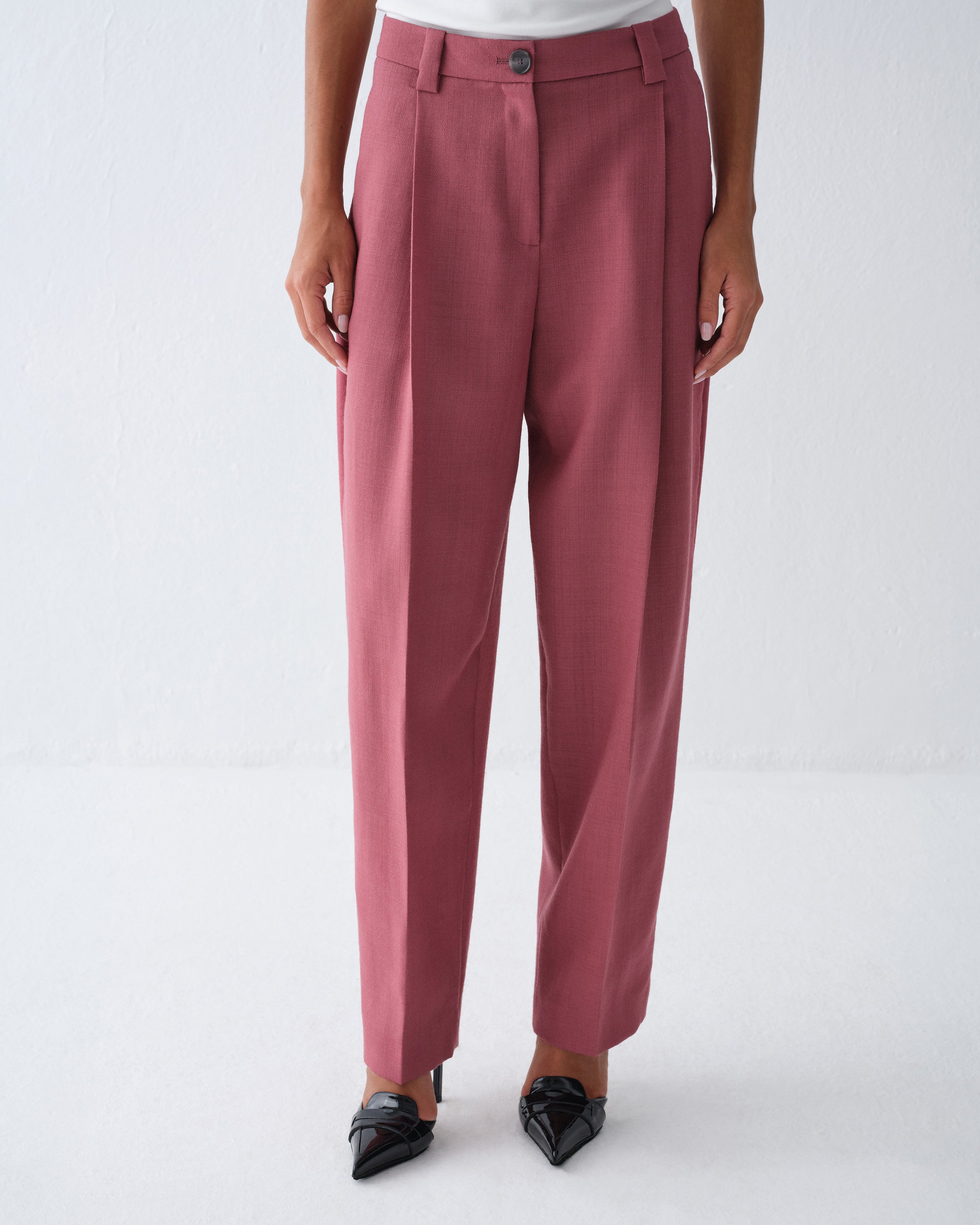 RENZO DUSTY PINK SUIT TROUSERS