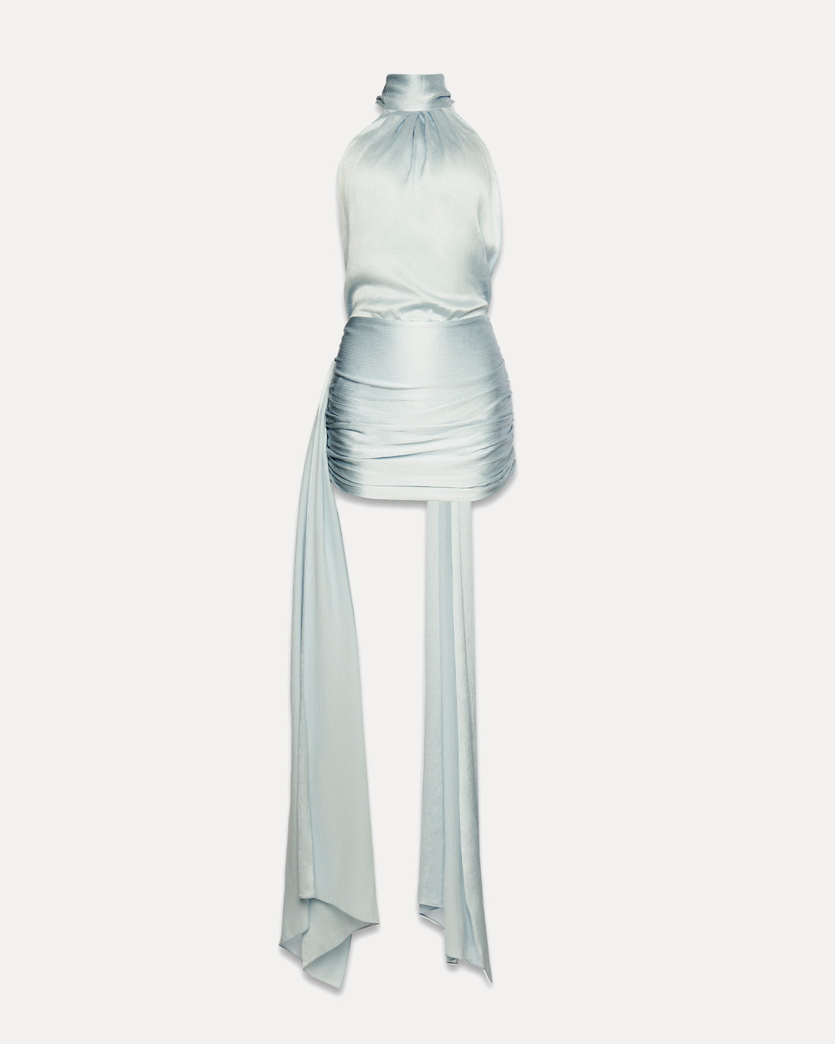 SILK MINI DRESS RHODES BABY BLUE