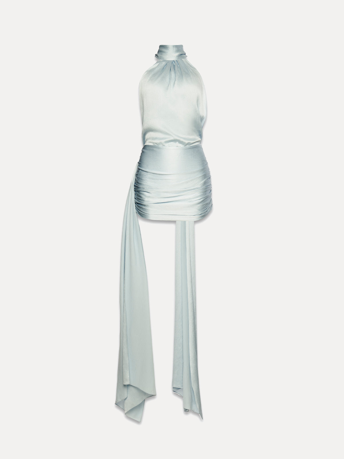 SILK MINI DRESS RHODES BABY BLUE