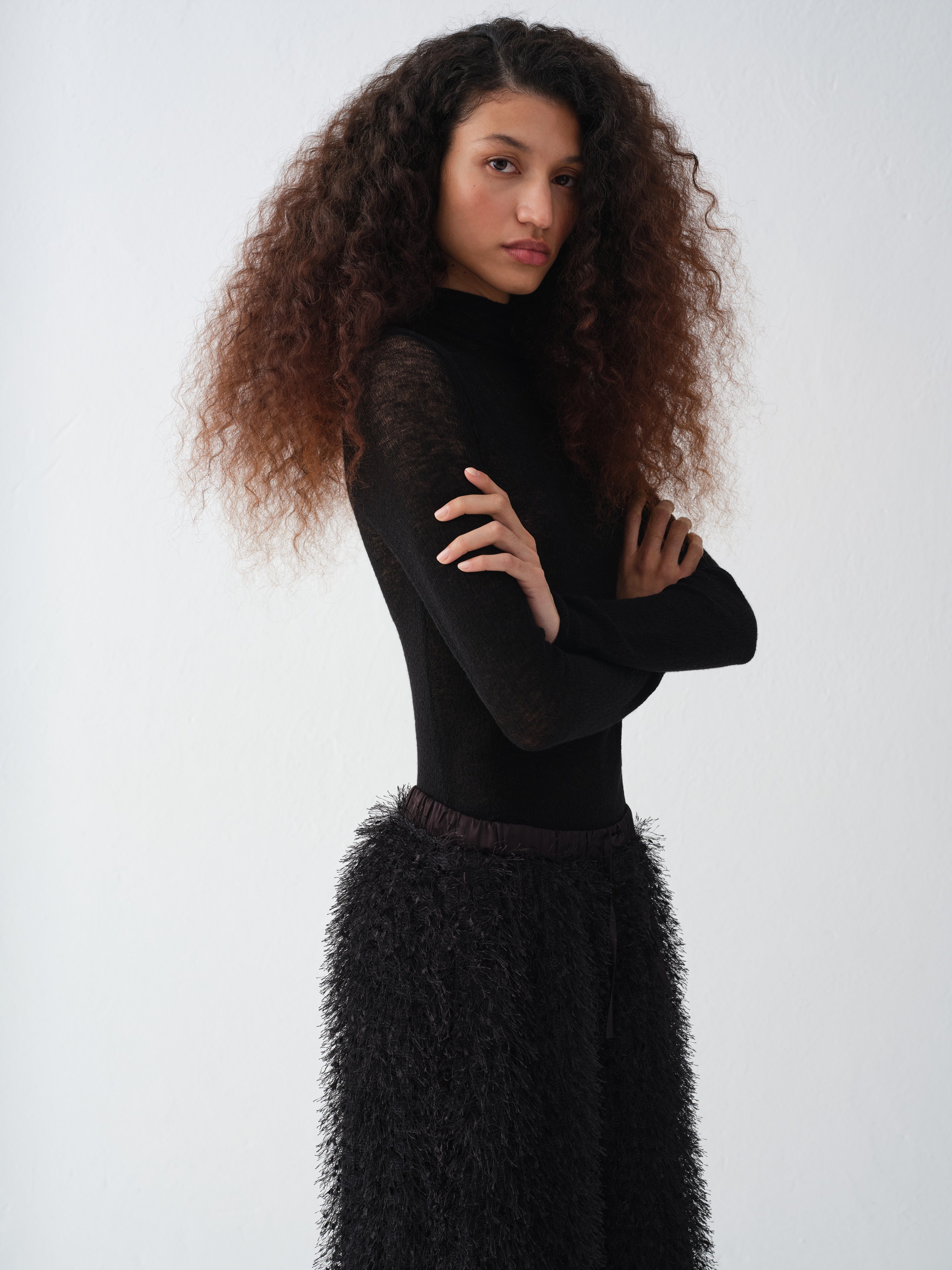 BLACK SHEER LONGSLEEVE