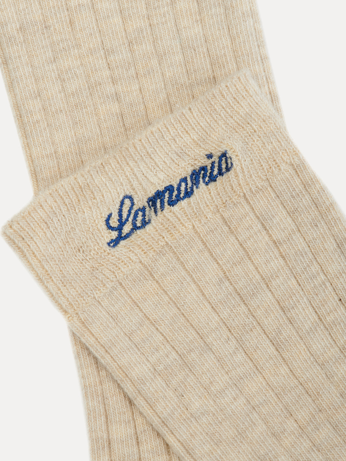 SKARPETKI RIBBED BEIGE 2 PACK