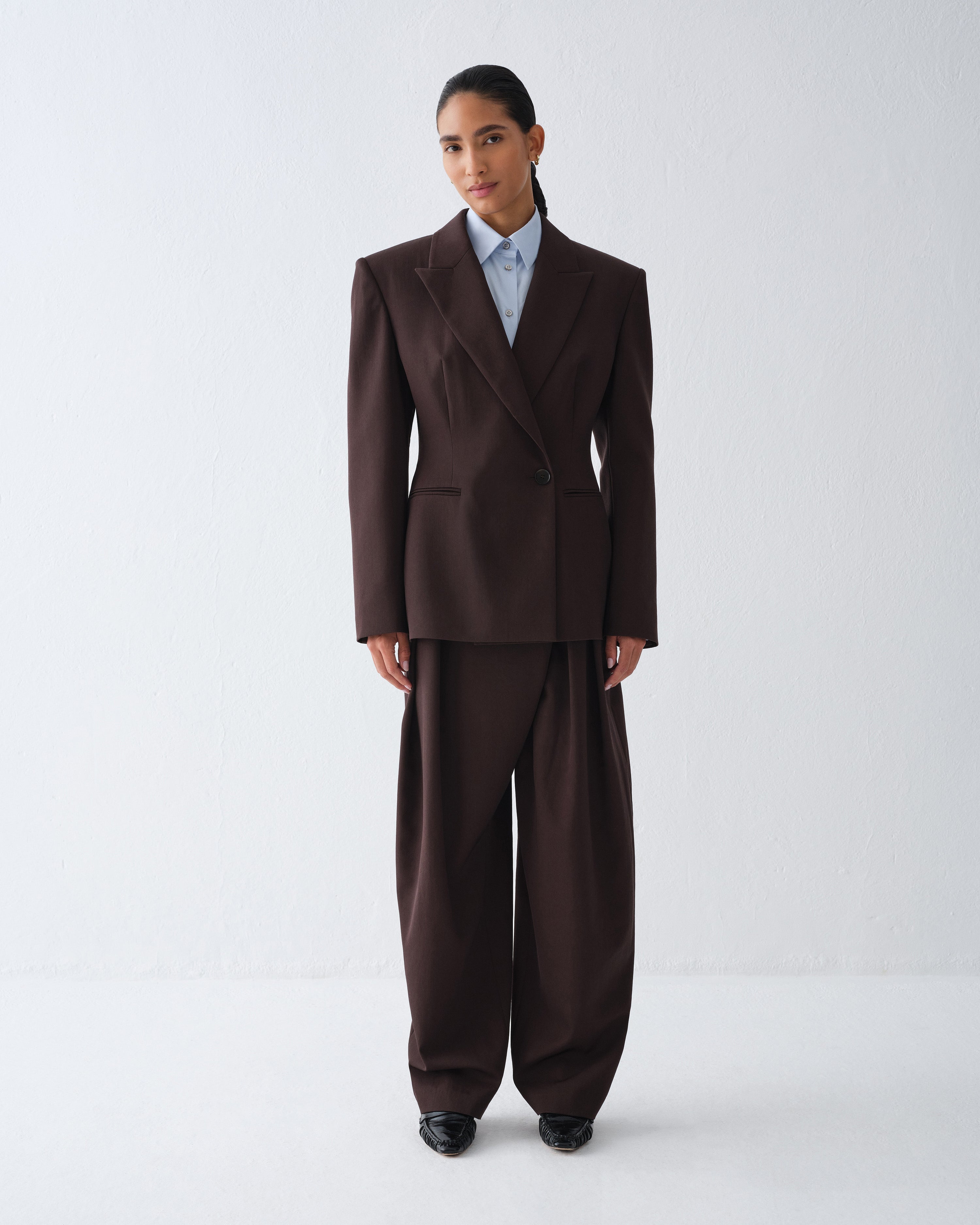 SPODNIE GARNITUROWE MAVION DARK CHOCOLATE