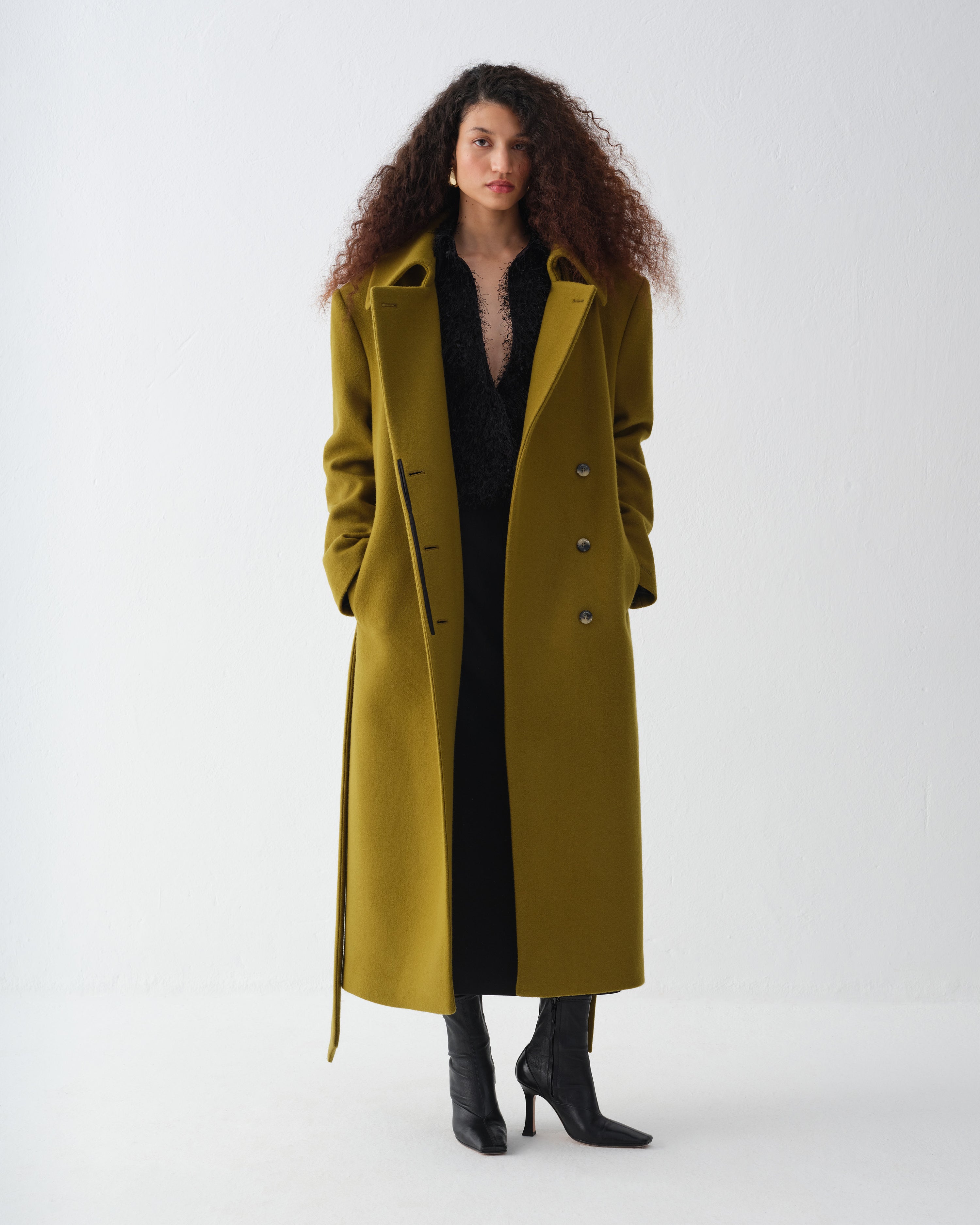 TINDRA OLIVE COAT