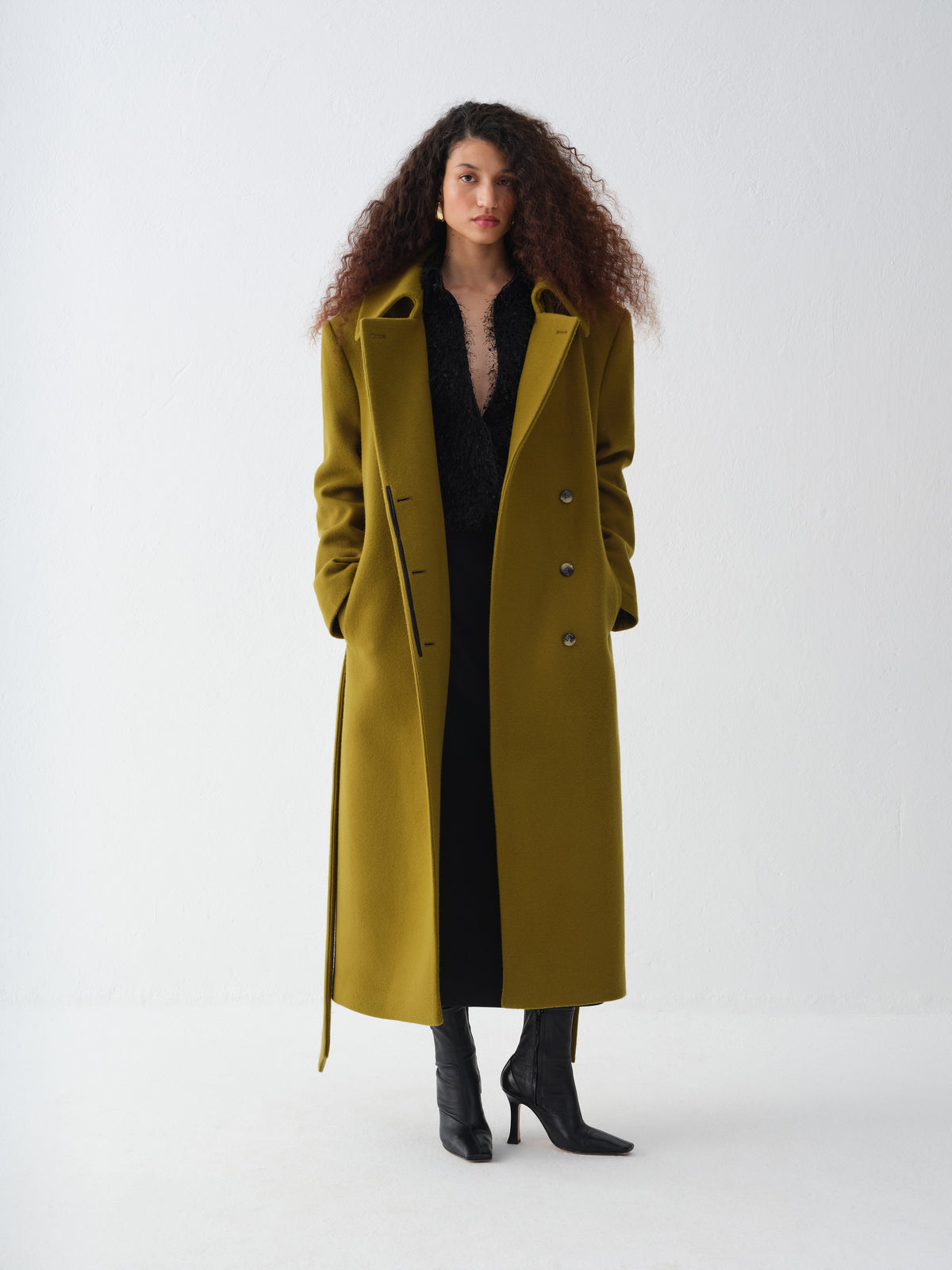TINDRA OLIVE COAT