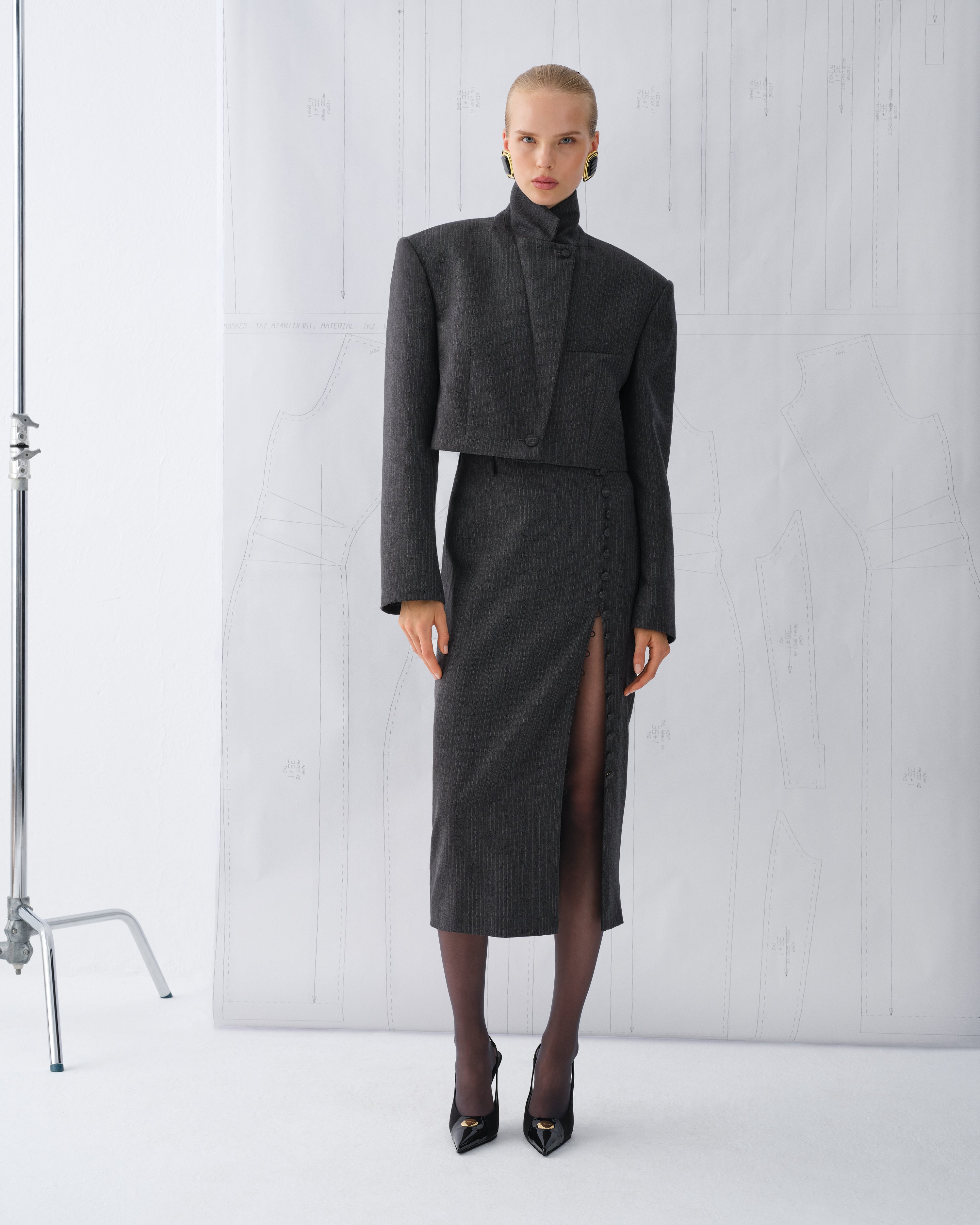SPÓDNICA VIONNE DARK GREY MELANGE