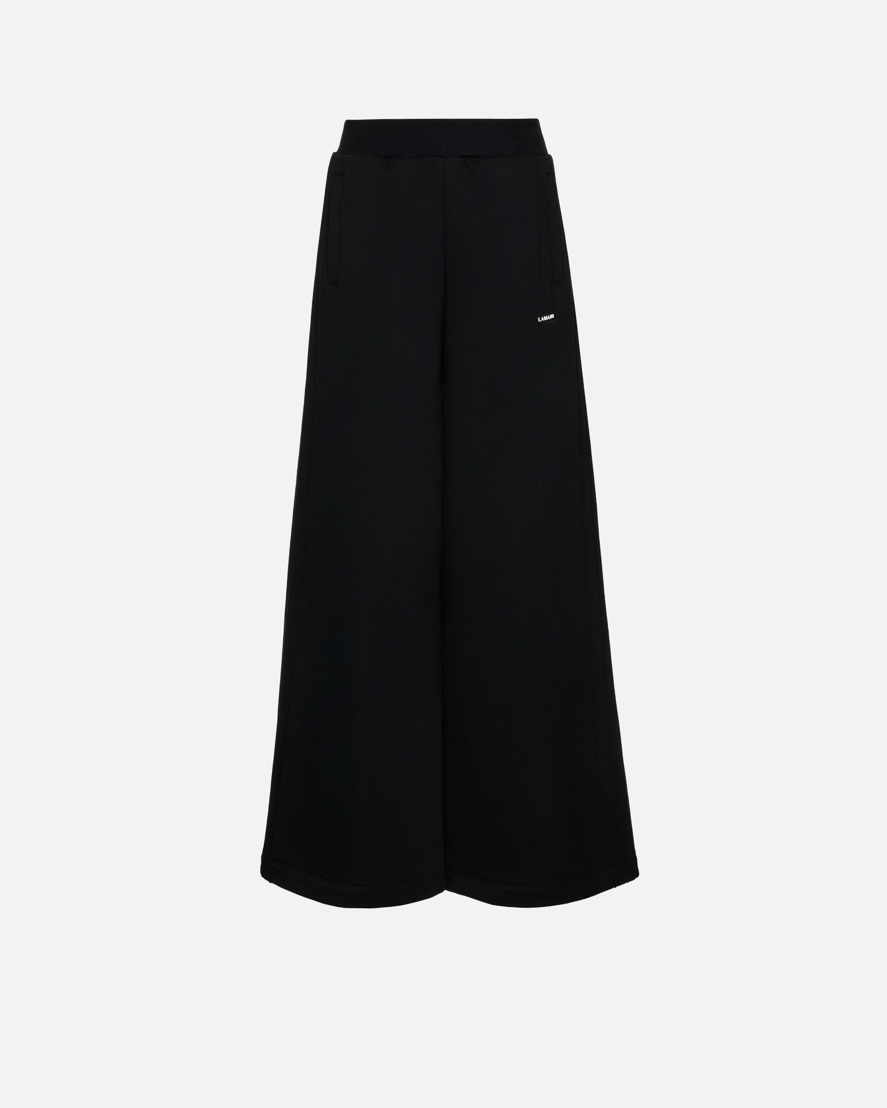 TUCK BLACK SWEATPANTS