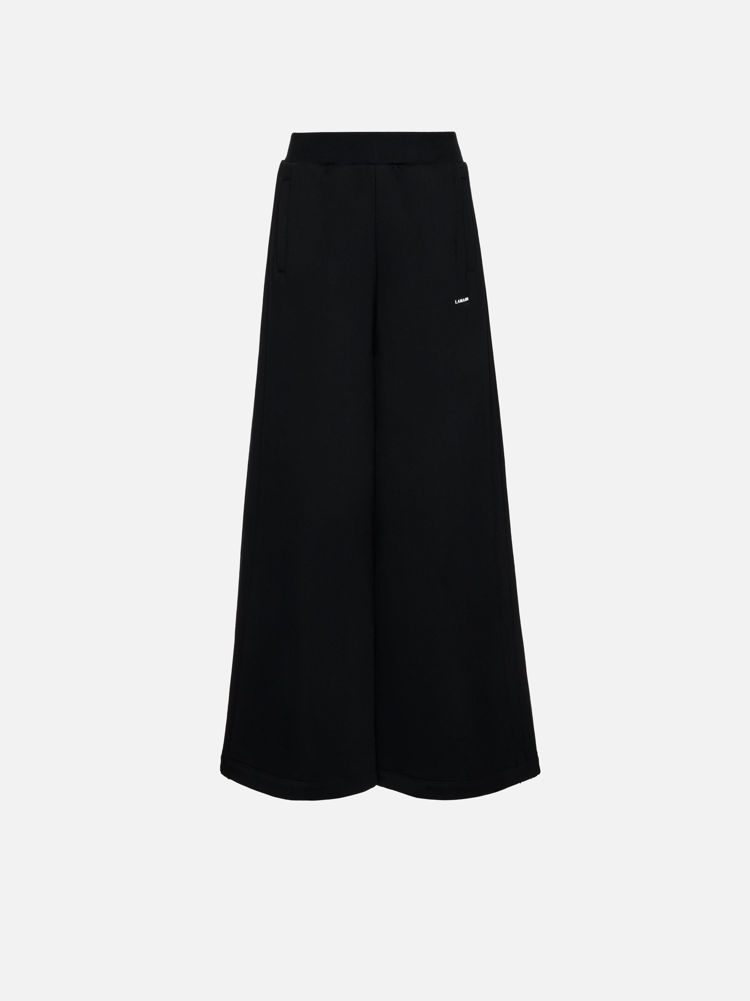 TUCK BLACK SWEATPANTS