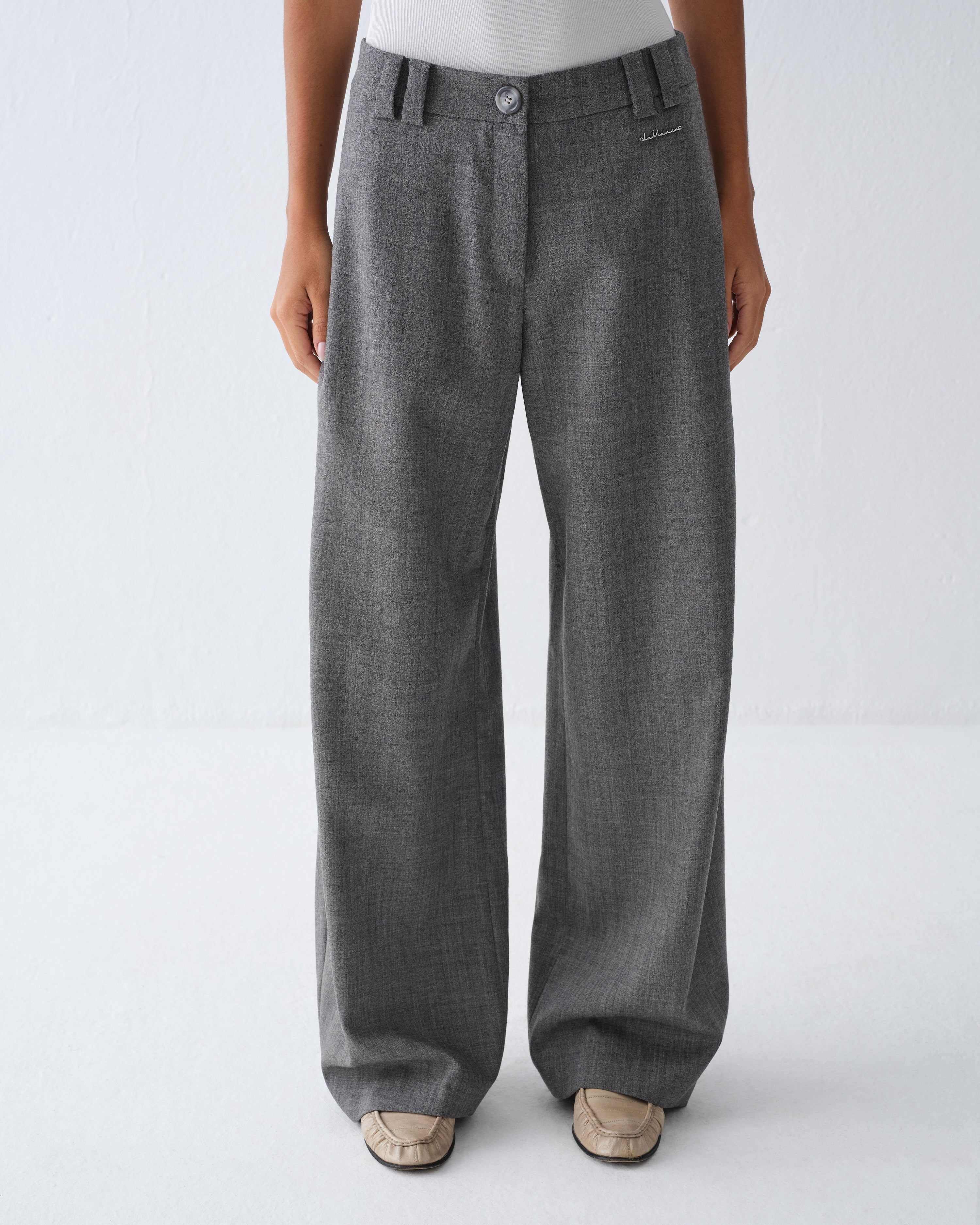 SPODNIE GARNITUROWE WELLS GREY MELANGE