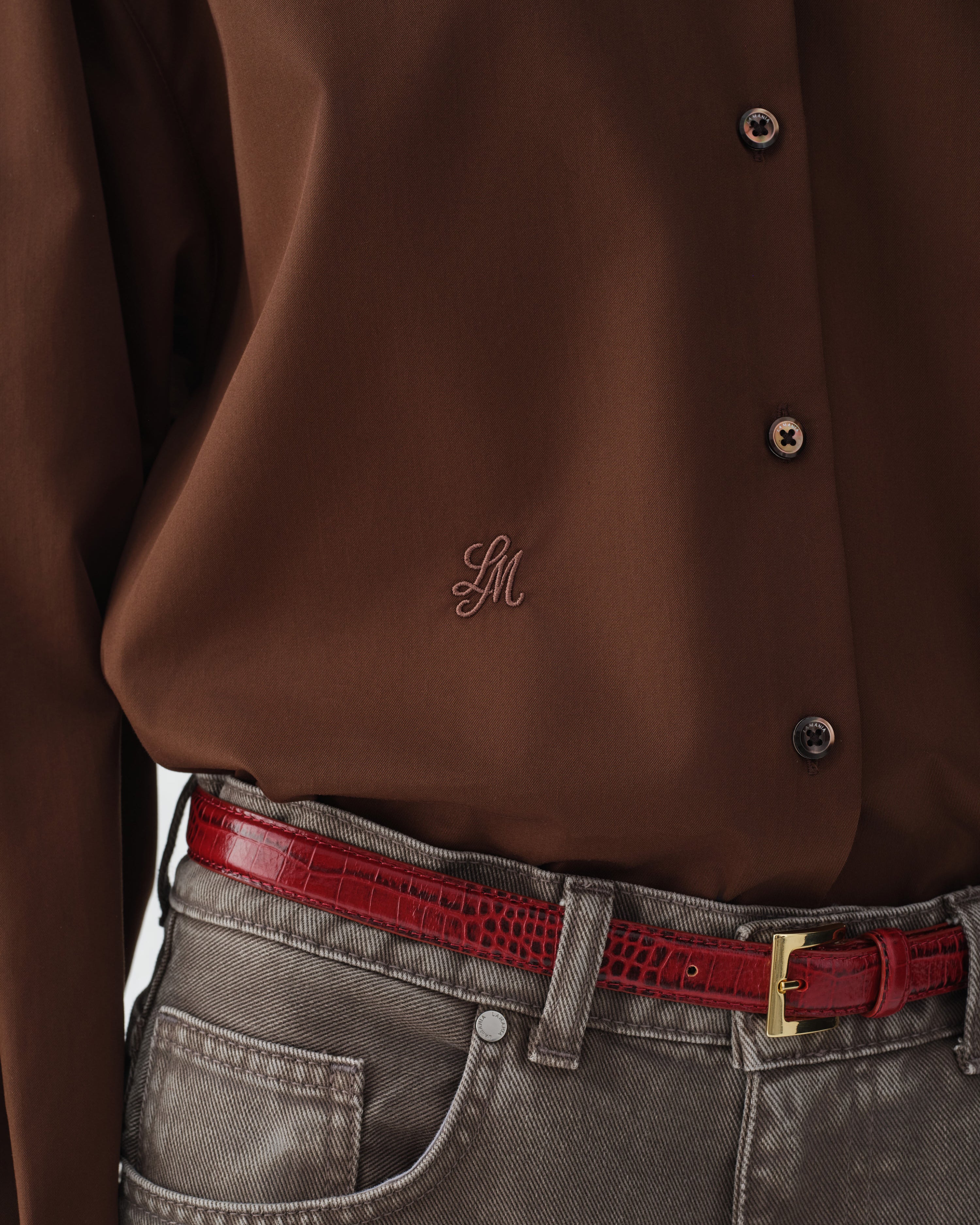 PONTE BROWN SHIRT