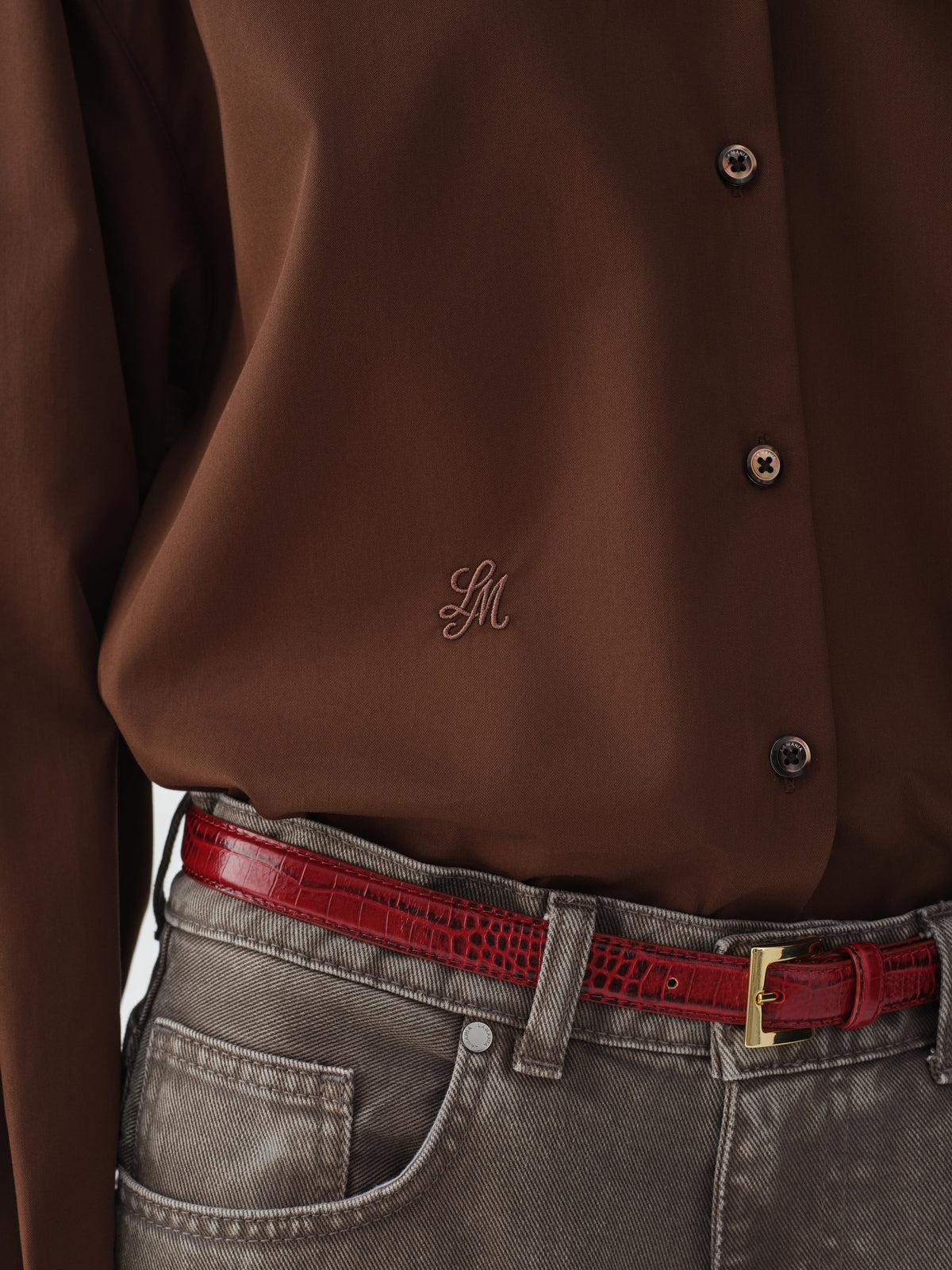 PONTE BROWN SHIRT