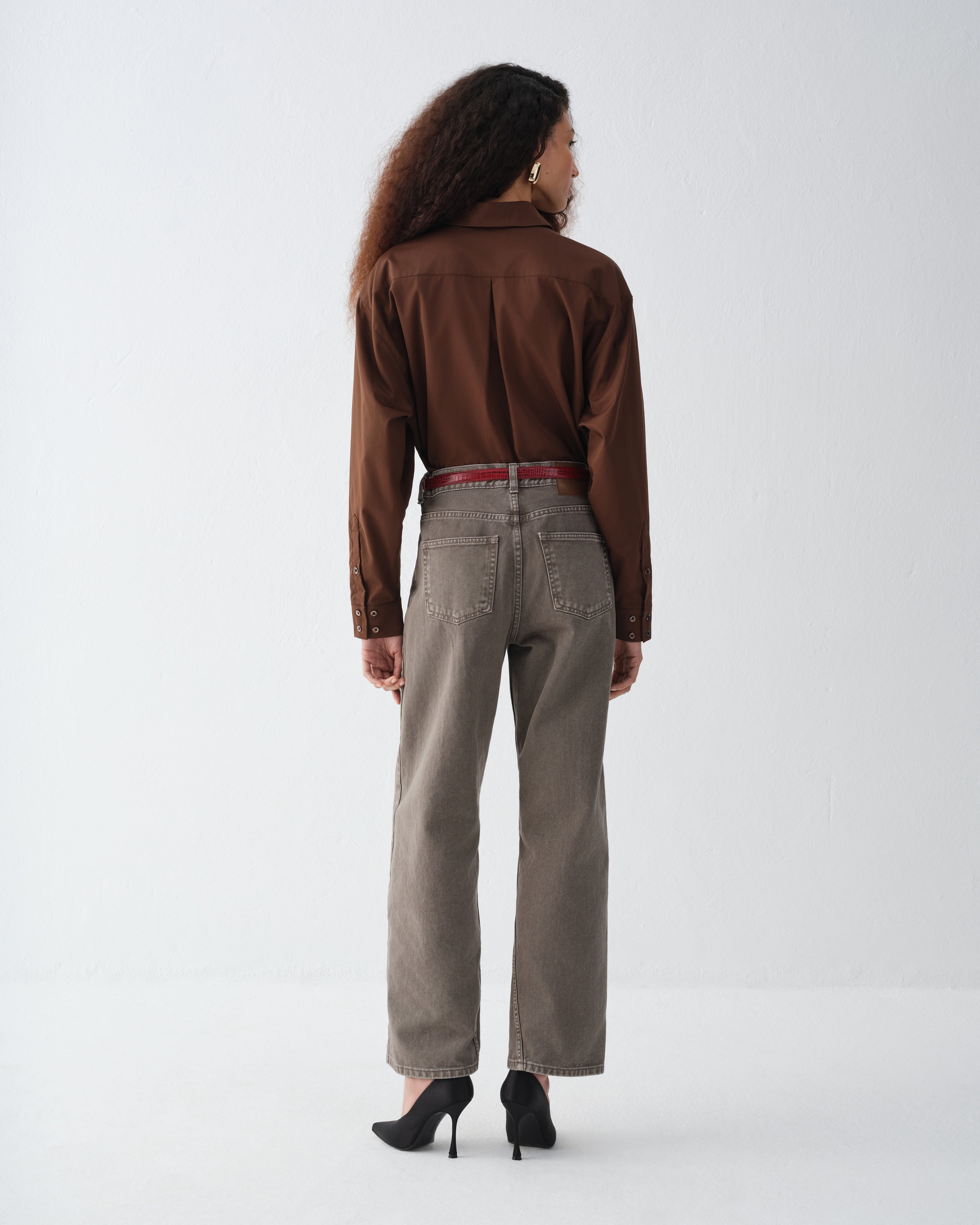 PONTE BROWN SHIRT