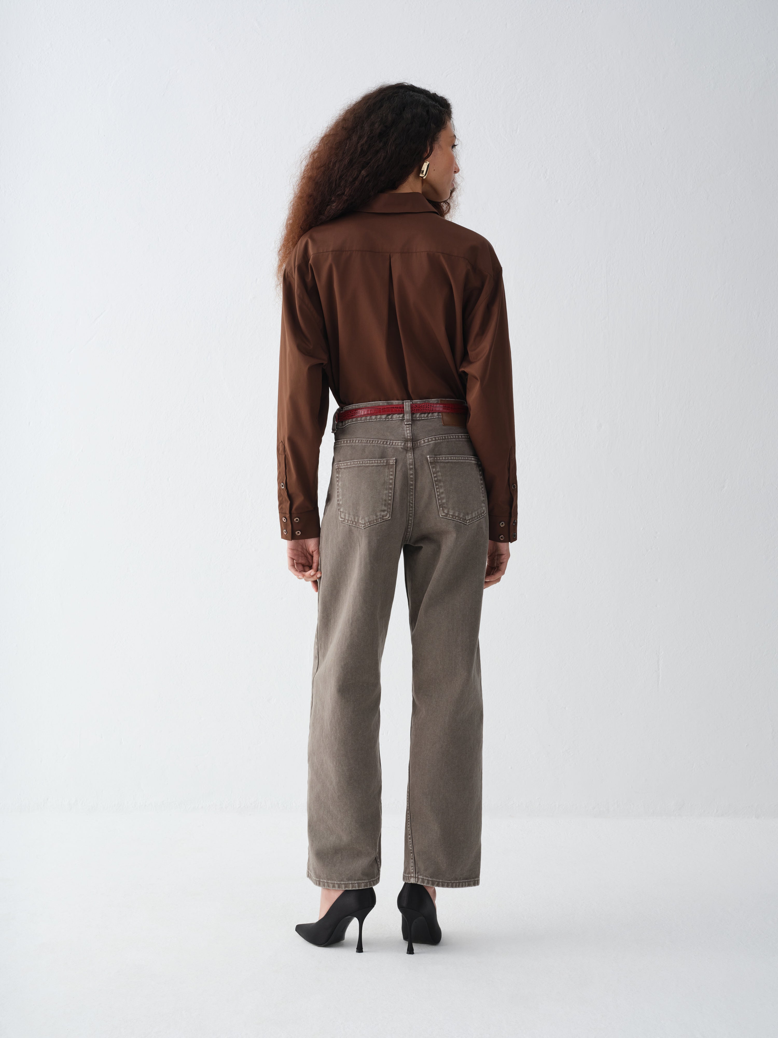 PONTE BROWN SHIRT