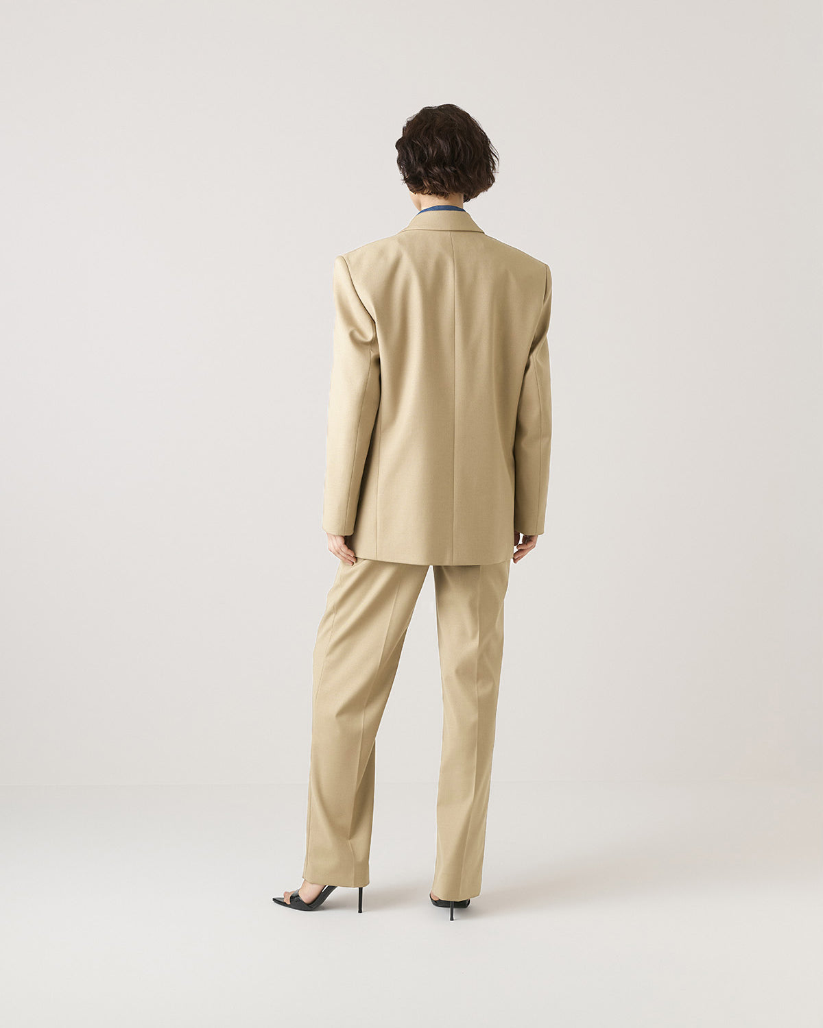 SPODNIE GARNITUROWE WOODY BEIGE
