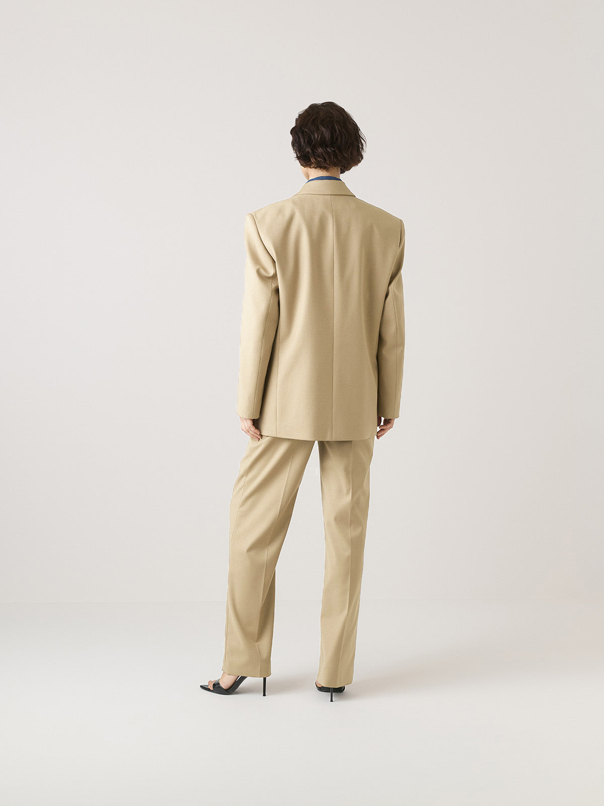 SPODNIE GARNITUROWE WOODY BEIGE