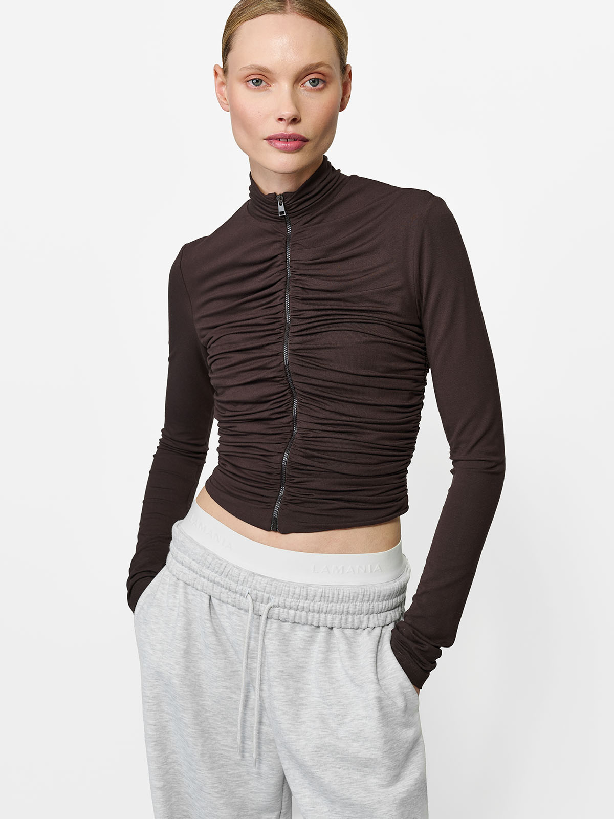 LONGSLEEVE ANNIKA DARK CHOCOLATE