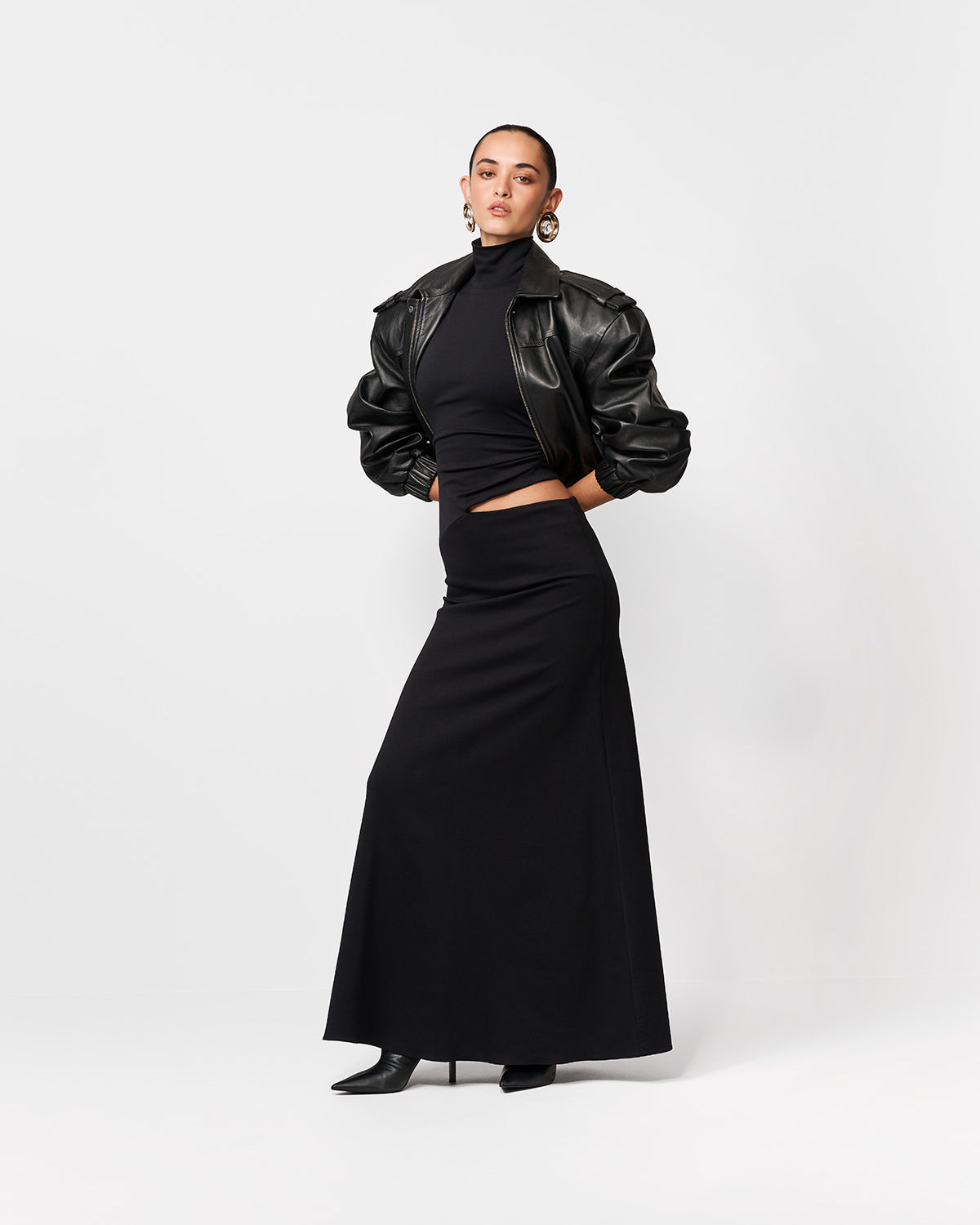 SUKIENKA MAXI ASHER BLACK