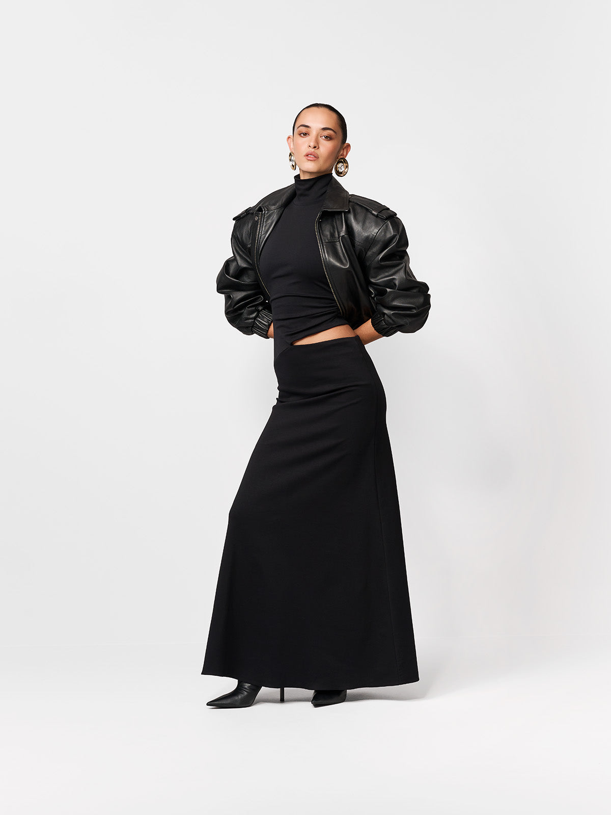 SUKIENKA MAXI ASHER BLACK