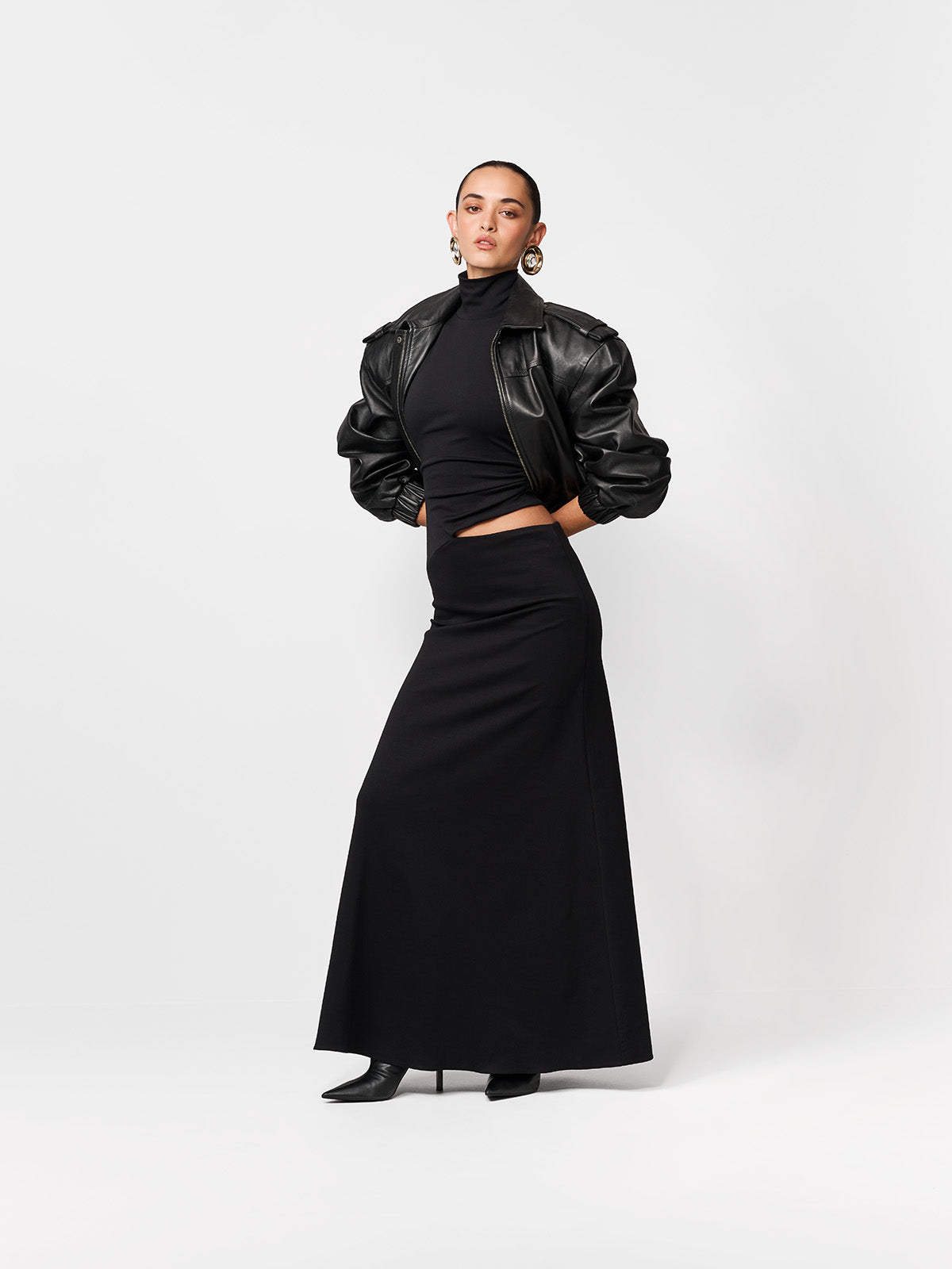 SUKIENKA MAXI ASHER BLACK