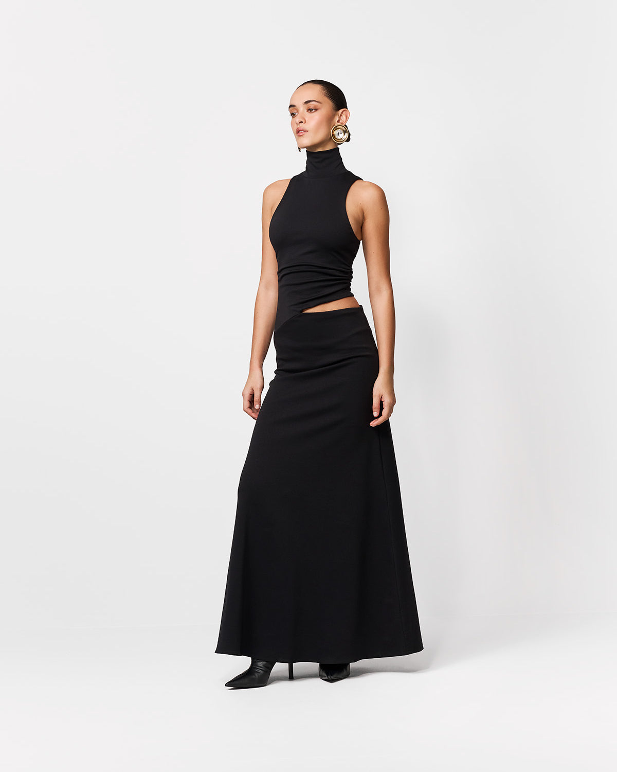 SUKIENKA MAXI ASHER BLACK