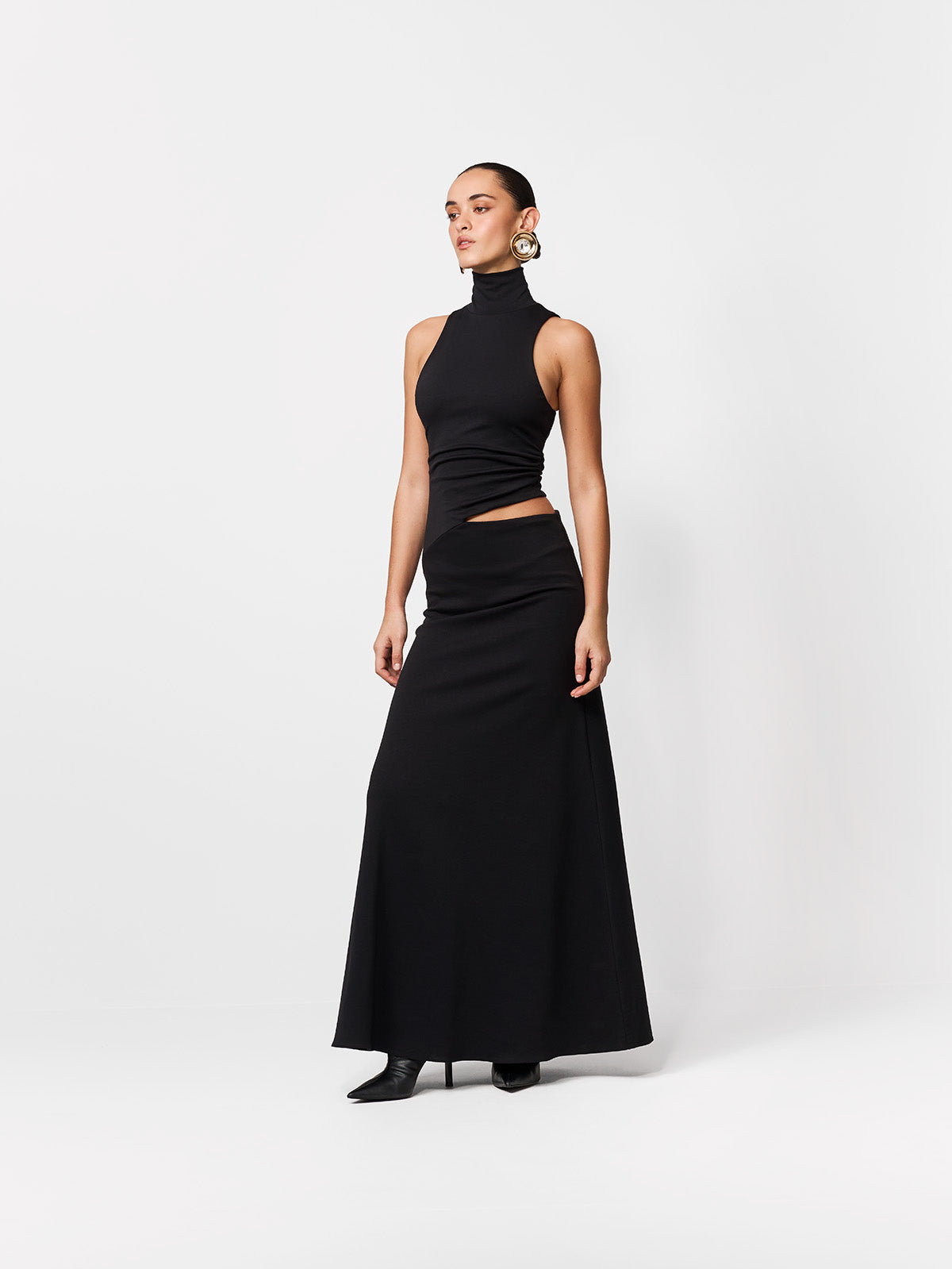 SUKIENKA MAXI ASHER BLACK