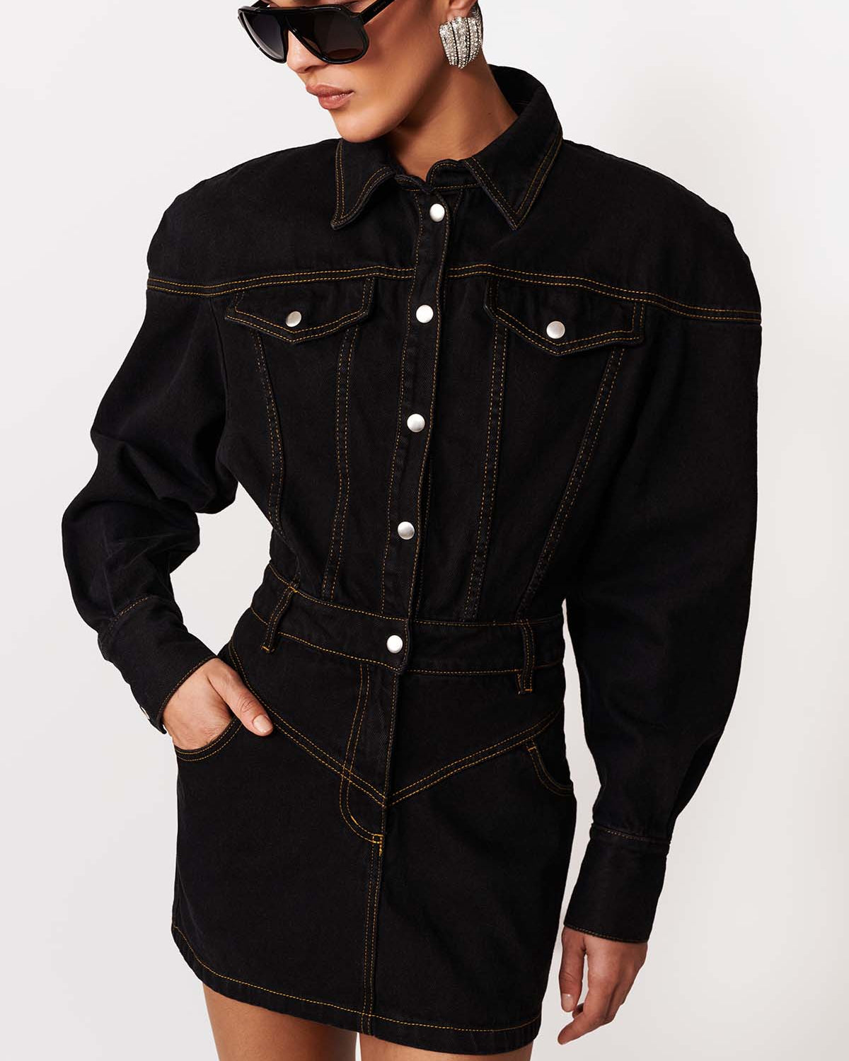 SUKIENKA JEANSOWA AVERY BLACK