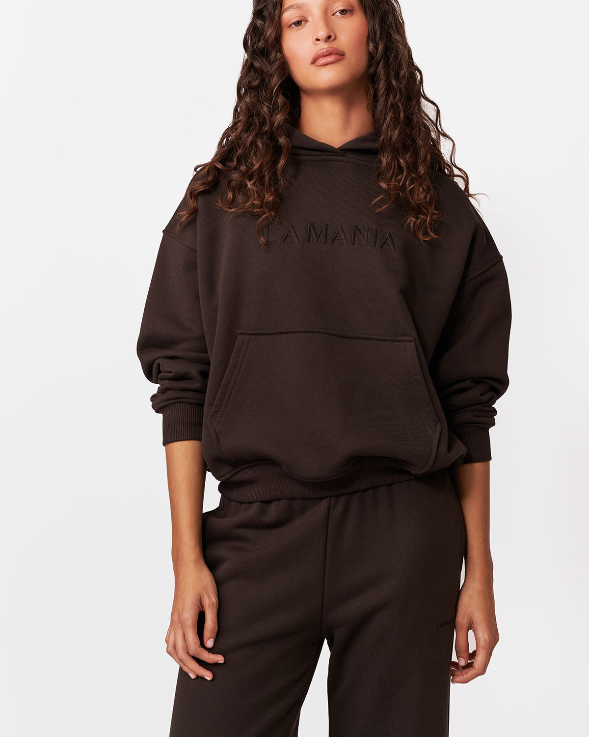 BLUZA Z KAPTUREM BROOK DARK CHOCOLATE