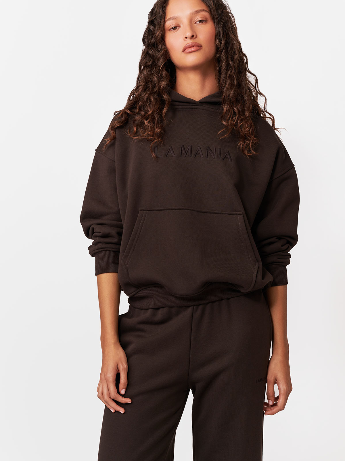 BLUZA Z KAPTUREM BROOK DARK CHOCOLATE