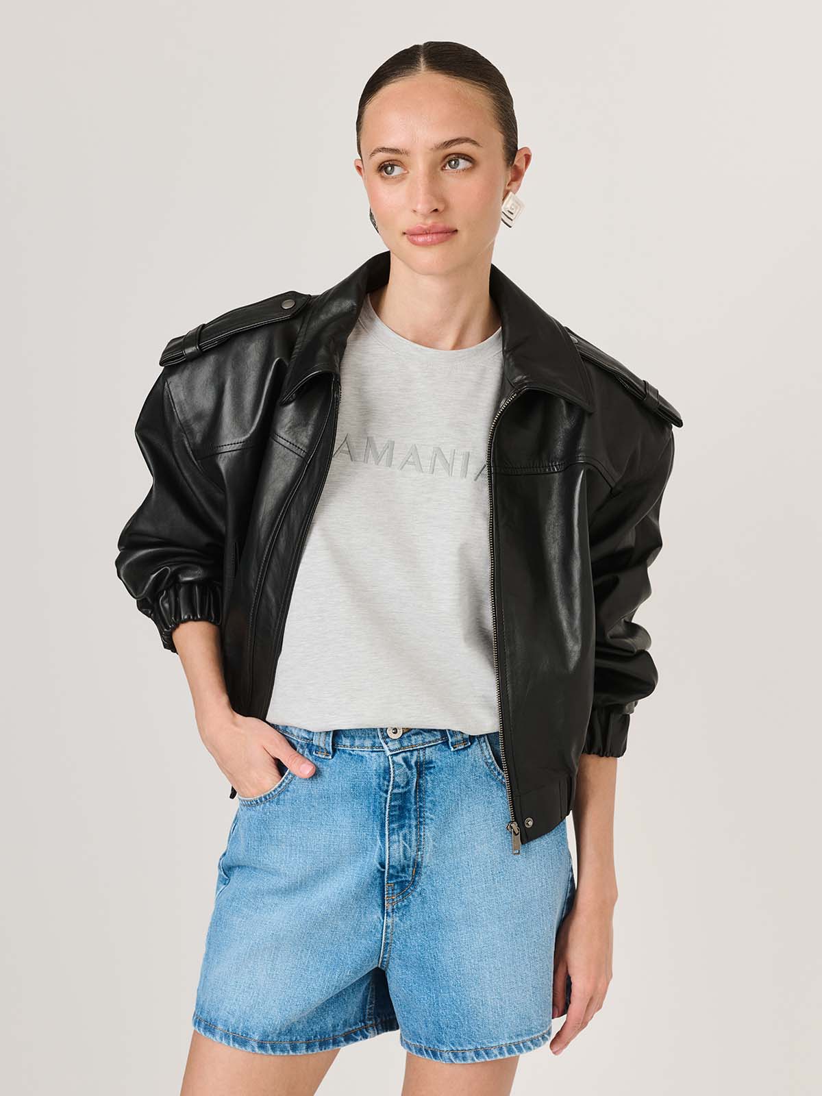 T-SHIRT LUCY LIGHT GREY MELANGE