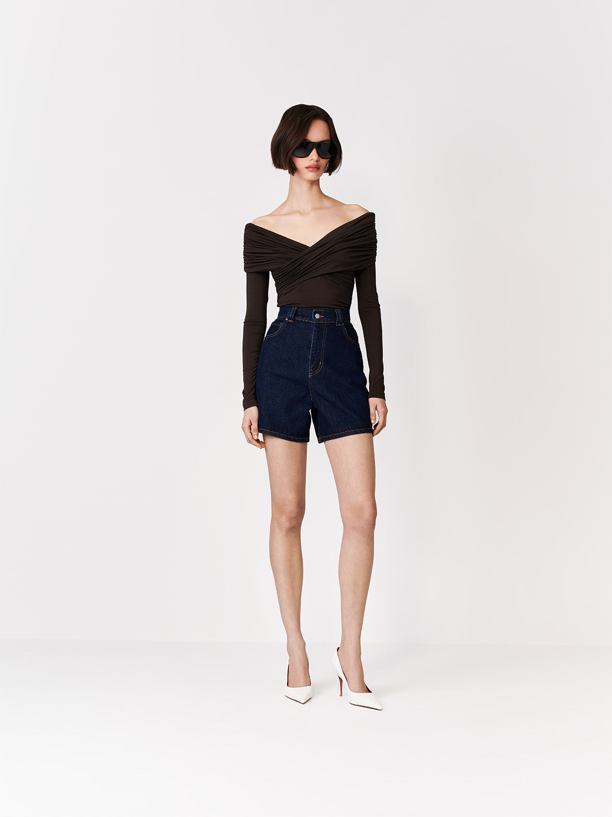 SZORTY JEANSOWE CAROLINE DARK INDYGO