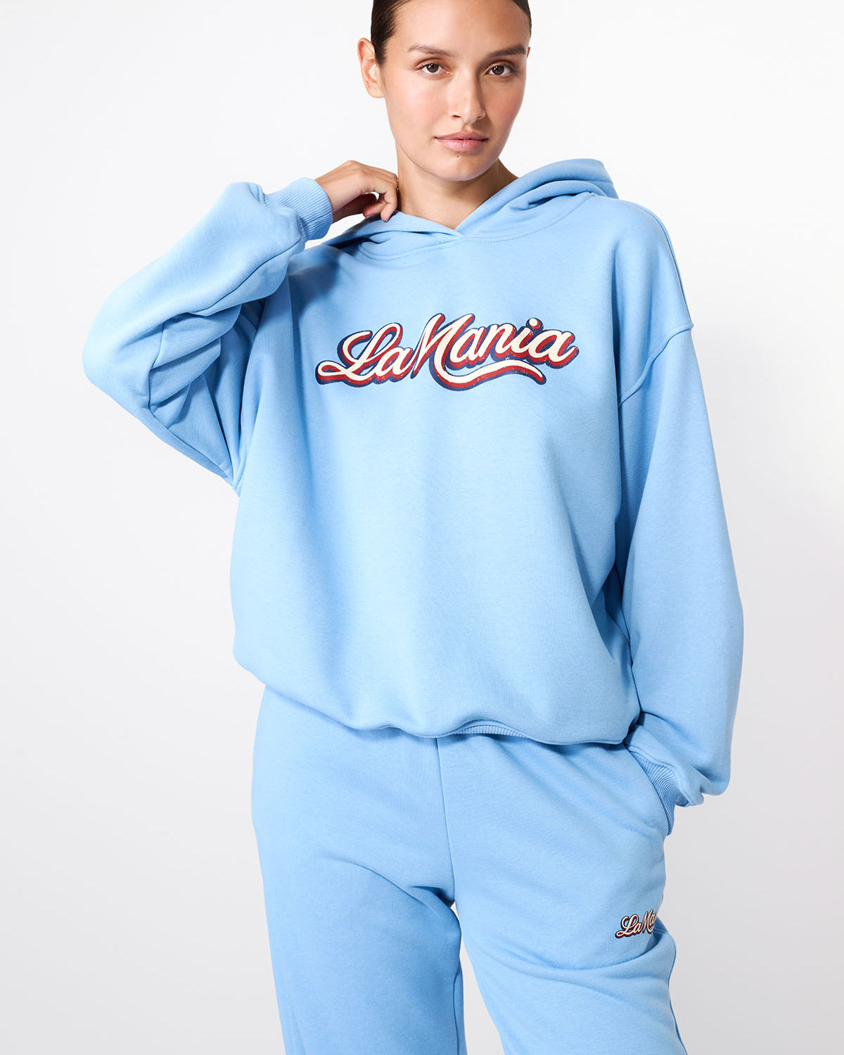 BLUZA Z KAPTUREM TAE BLUE