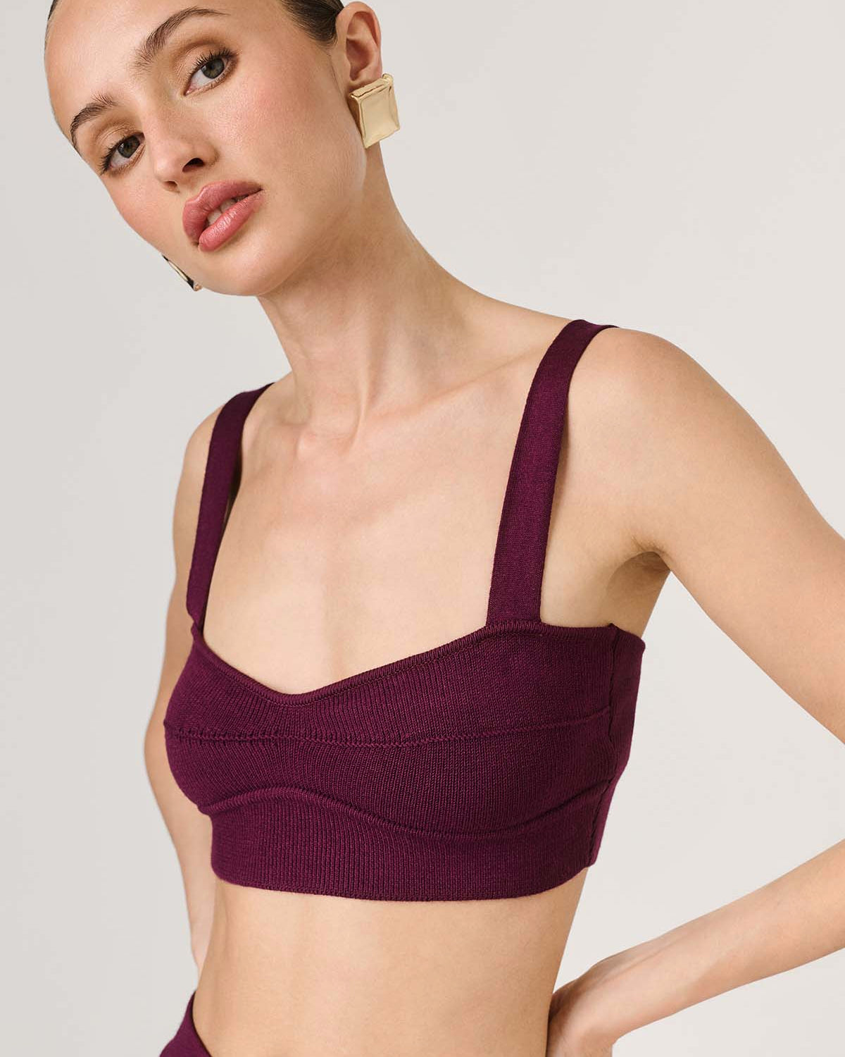 TOP NA RAMIĄCZKACH ANAIS PLUM