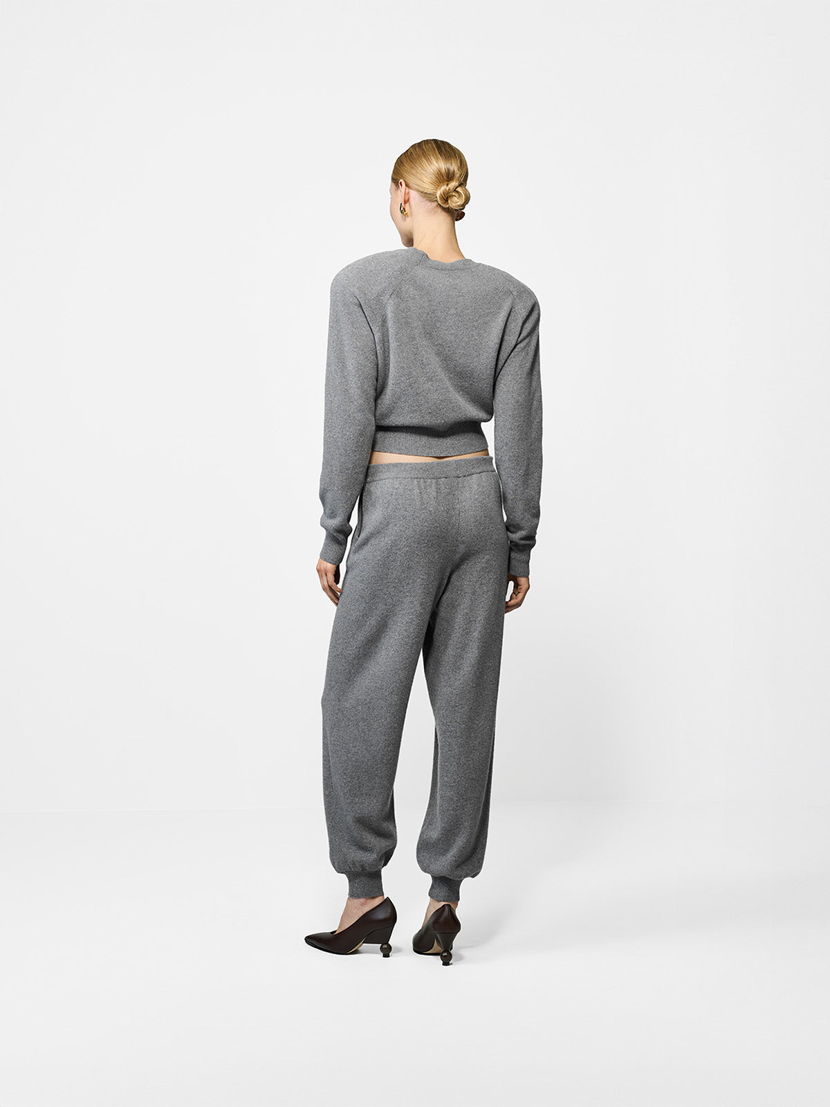 SPODNIE DZIANINOWE MAYRA GREY MELANGE