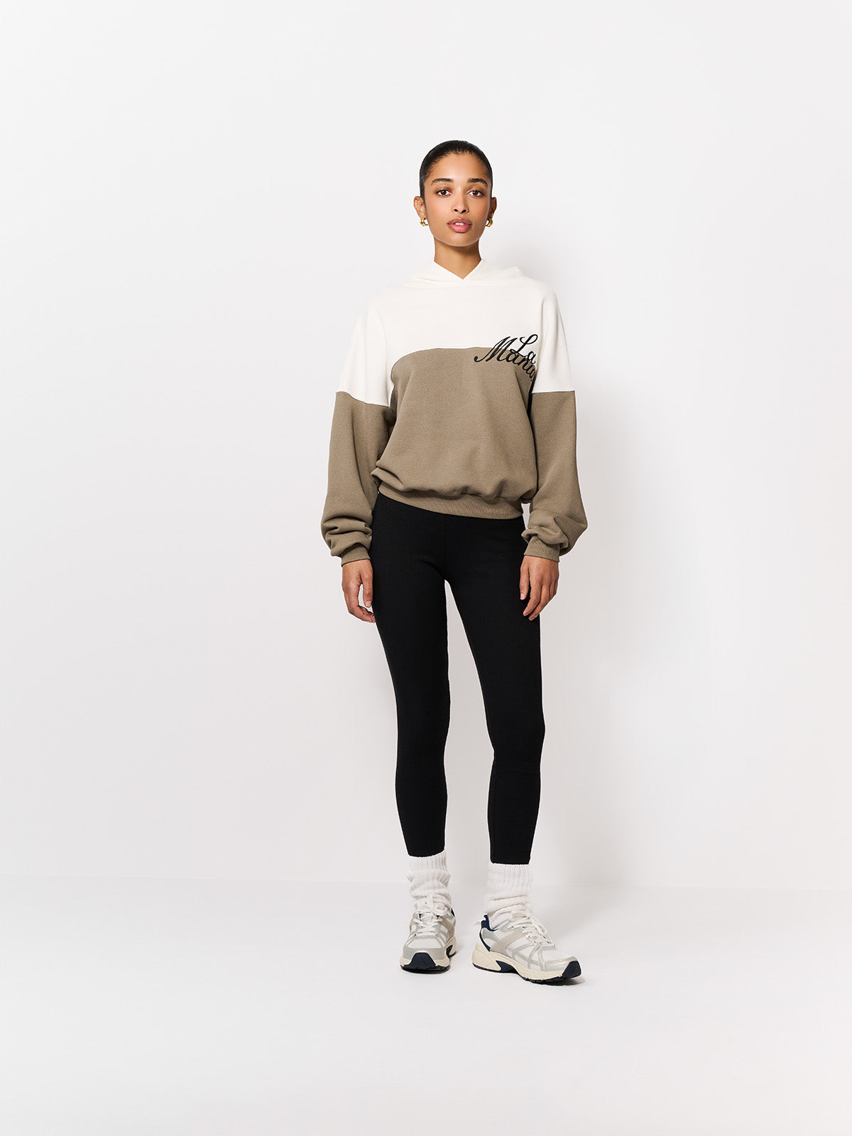 BLUZA Z KAPTUREM FLORIDA OLIVE-ECRU