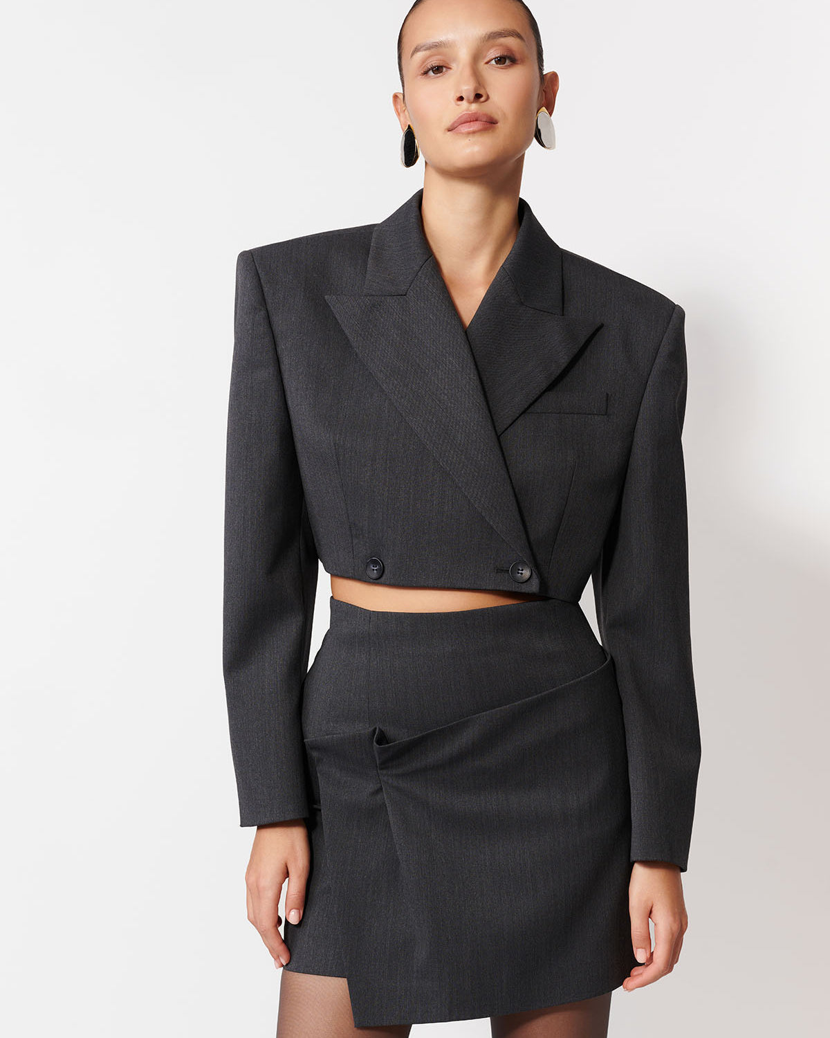 SPÓDNICA MINI GEMMA DARK GREY